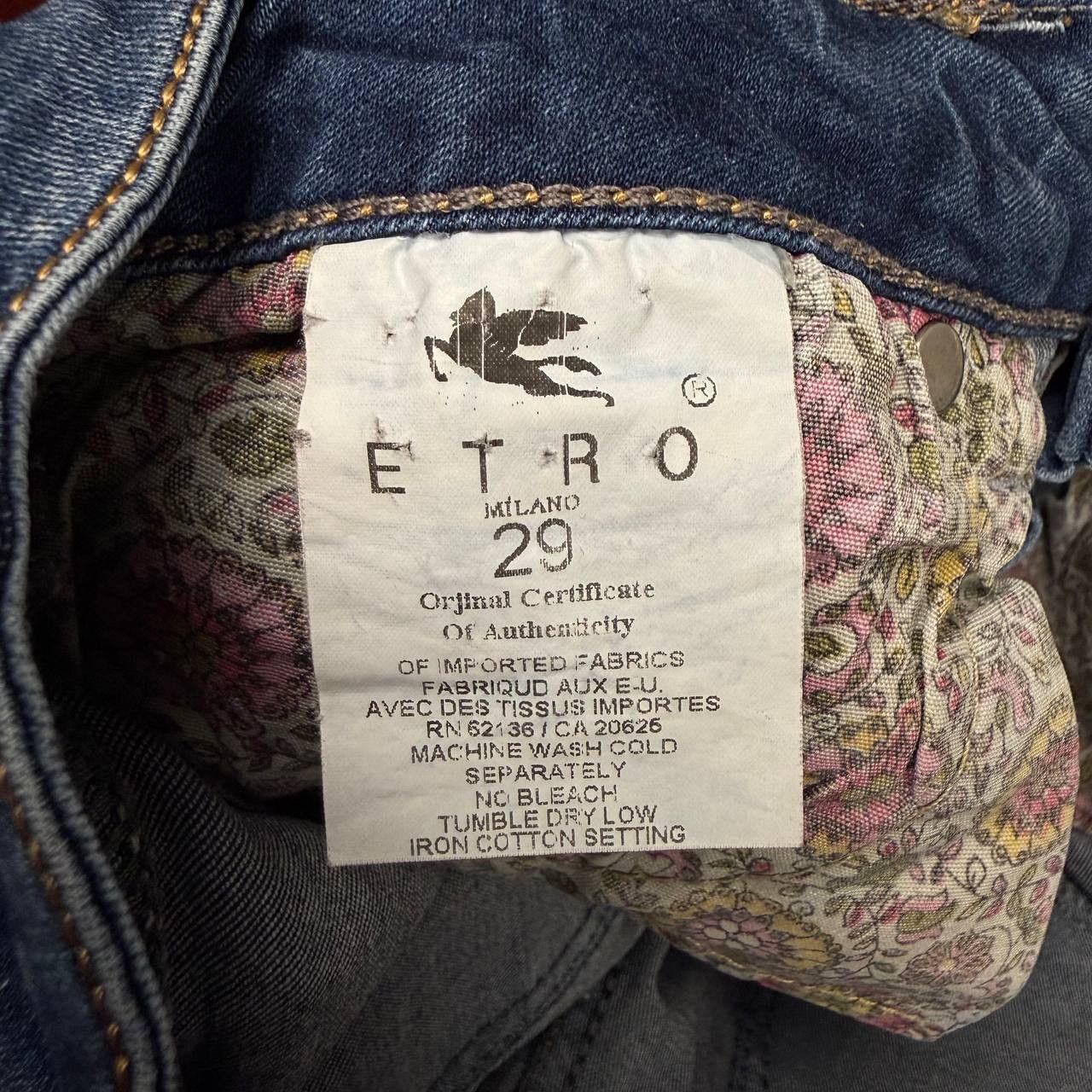 Etro ETRO MILANO BLUE DENIM JEANS Size 29" - 8 Thumbnail