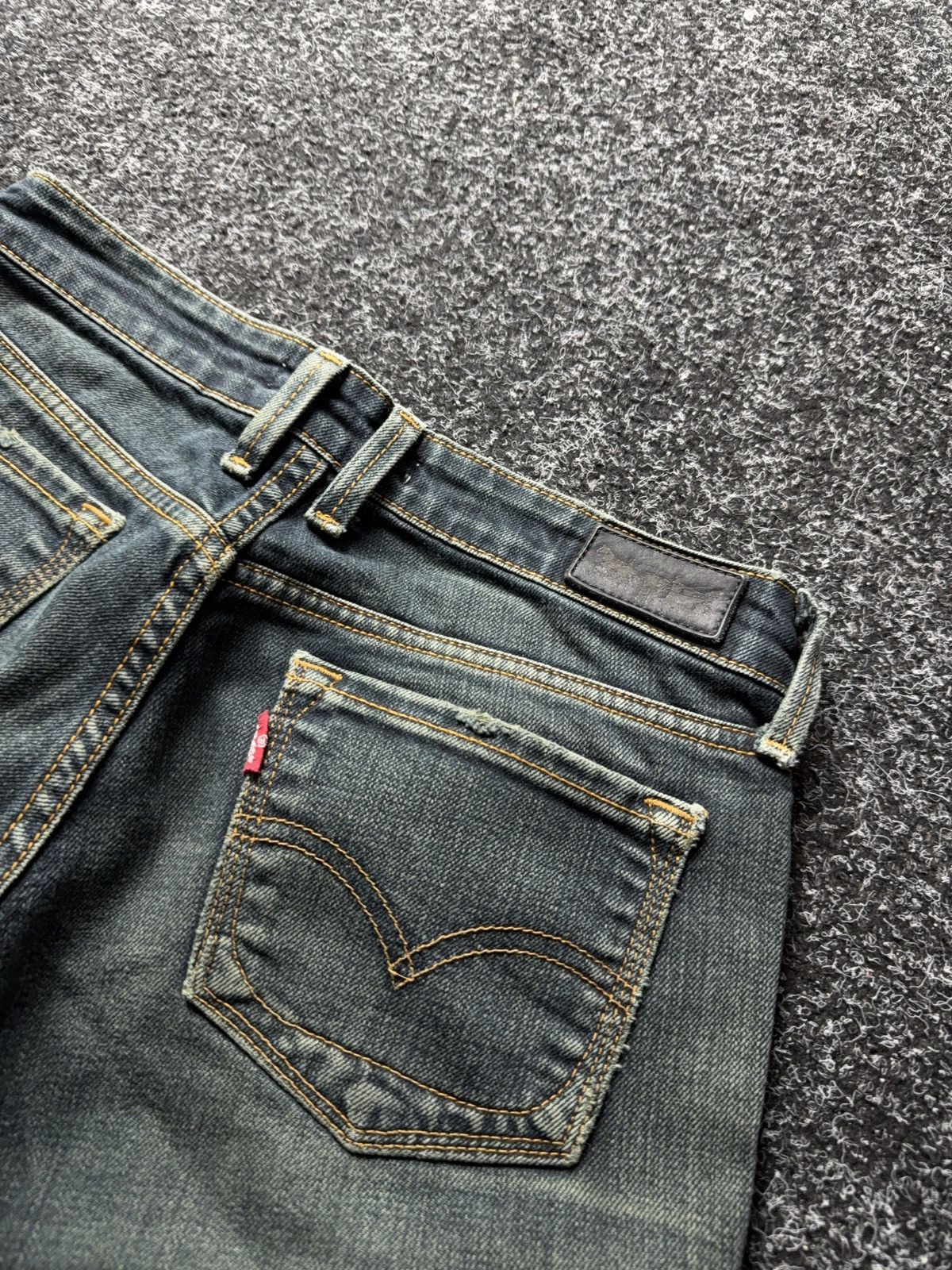 Levi's 00s Levi’s 551 Flare Y2K Vntg Bootcut Greenish Indigo Jeans Size 27" / US 4 / IT 40 - 19 Thumbnail