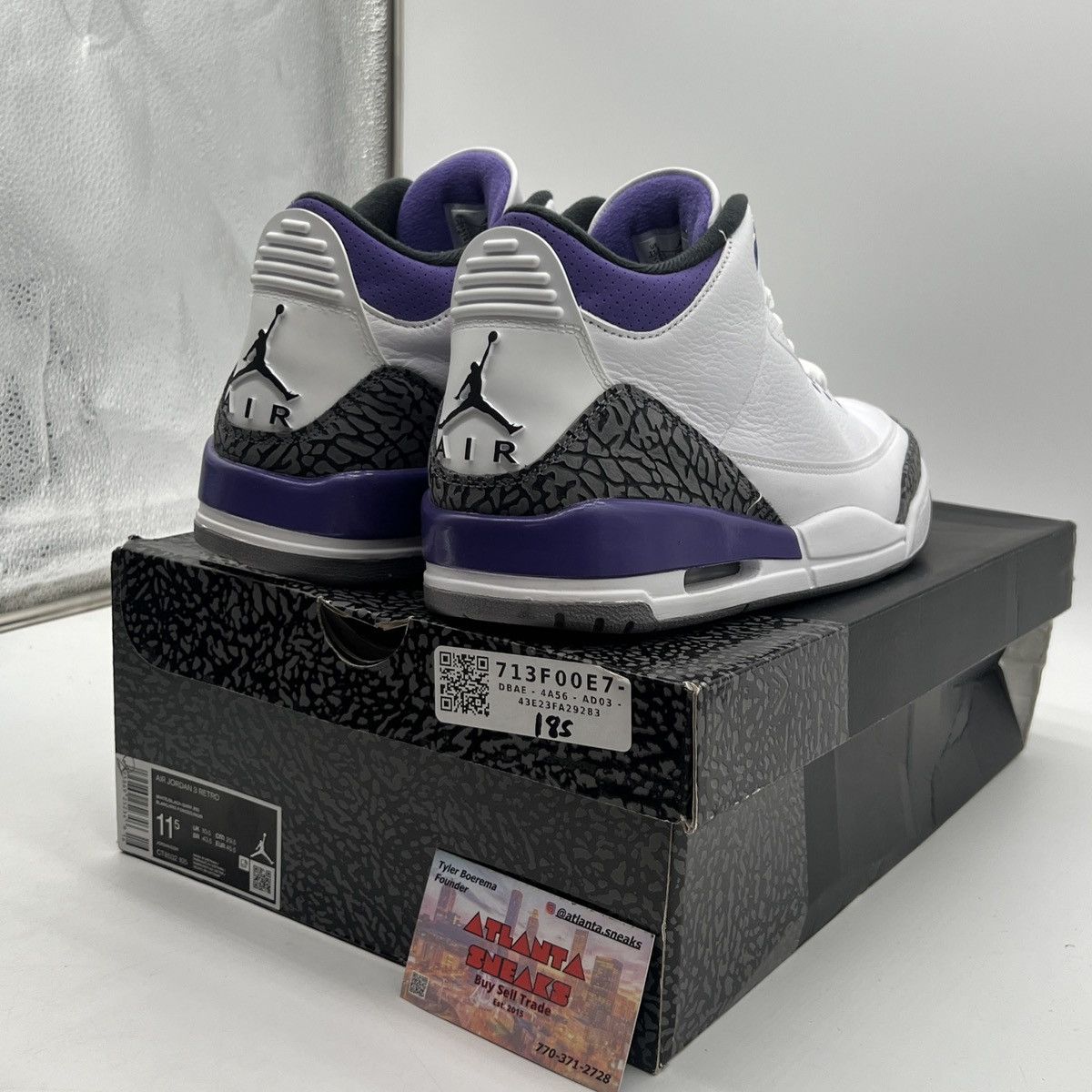 Jordan Brand Air Jordan 3 Dark Iris Size US 11.5 / EU 44-45 - 5 Thumbnail
