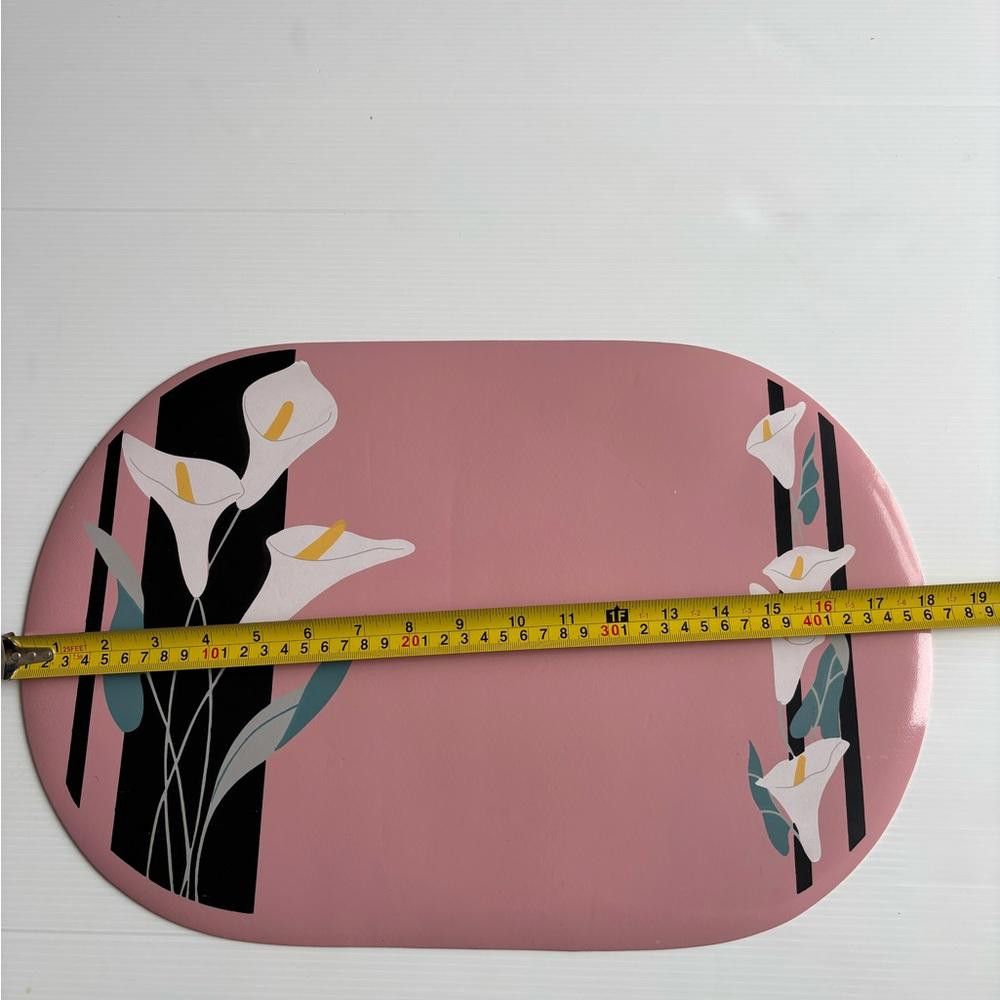 Designer 2 Vintage 1990 Pink Floral Placemats Size ONE SIZE - 3 Thumbnail