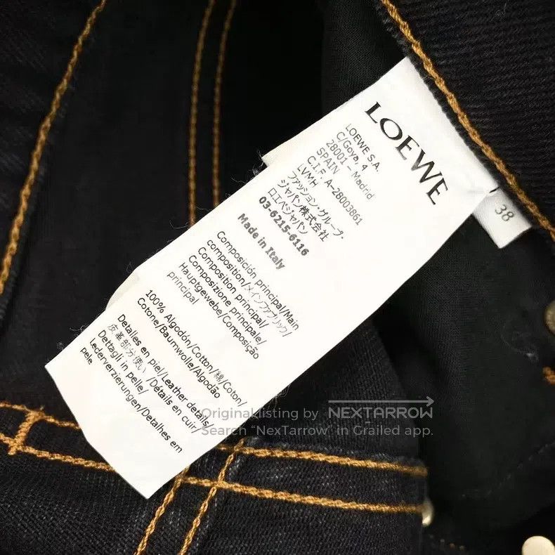 Loewe Loewe Leather patch logo denim trousers Size 25" / US 0 / IT 36 - 3 Thumbnail