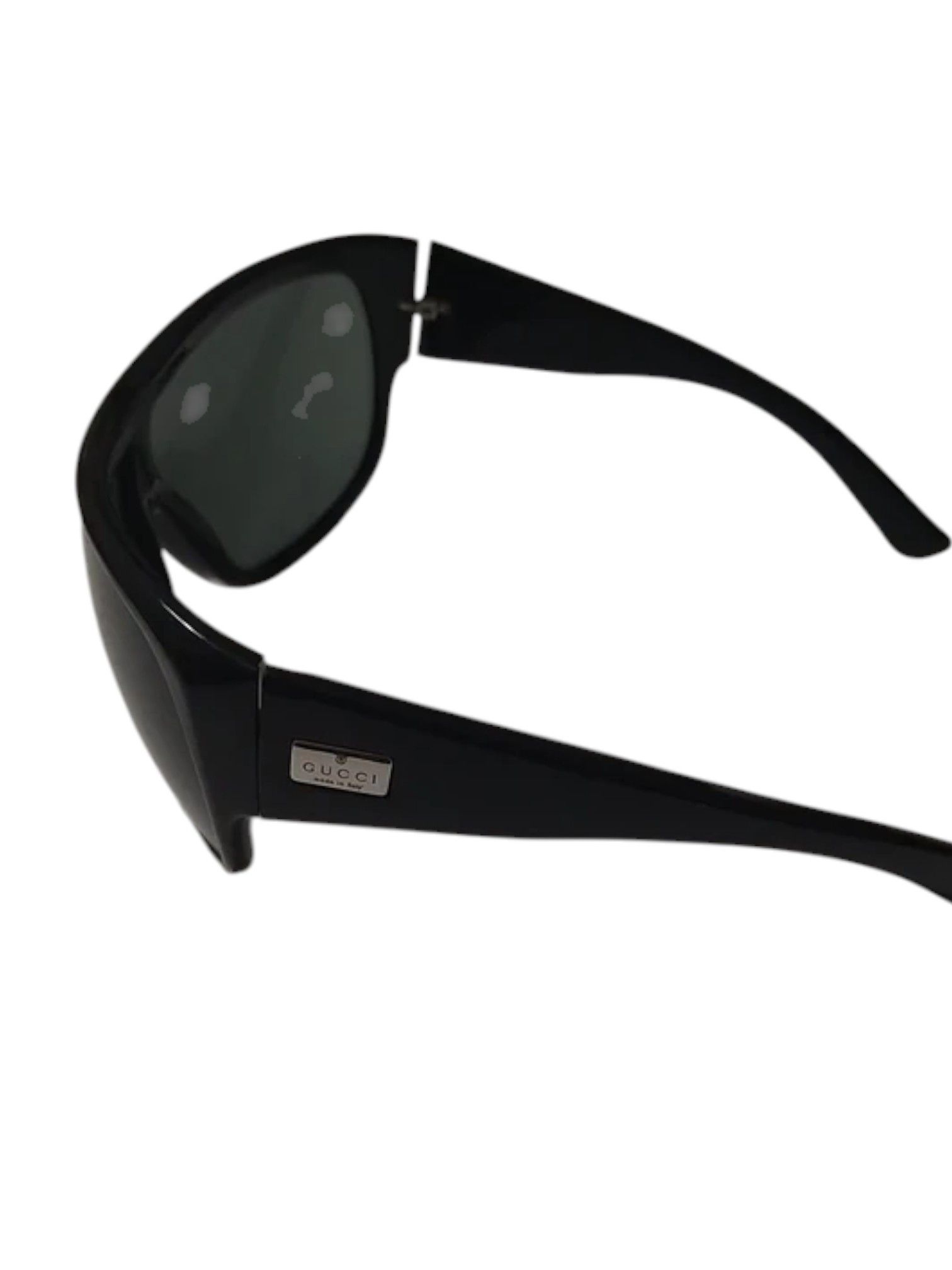 Gucci Gucci Shield Sunglasses, Black Wraparound Frame, c. 1990s Size ONE SIZE - 3 Thumbnail