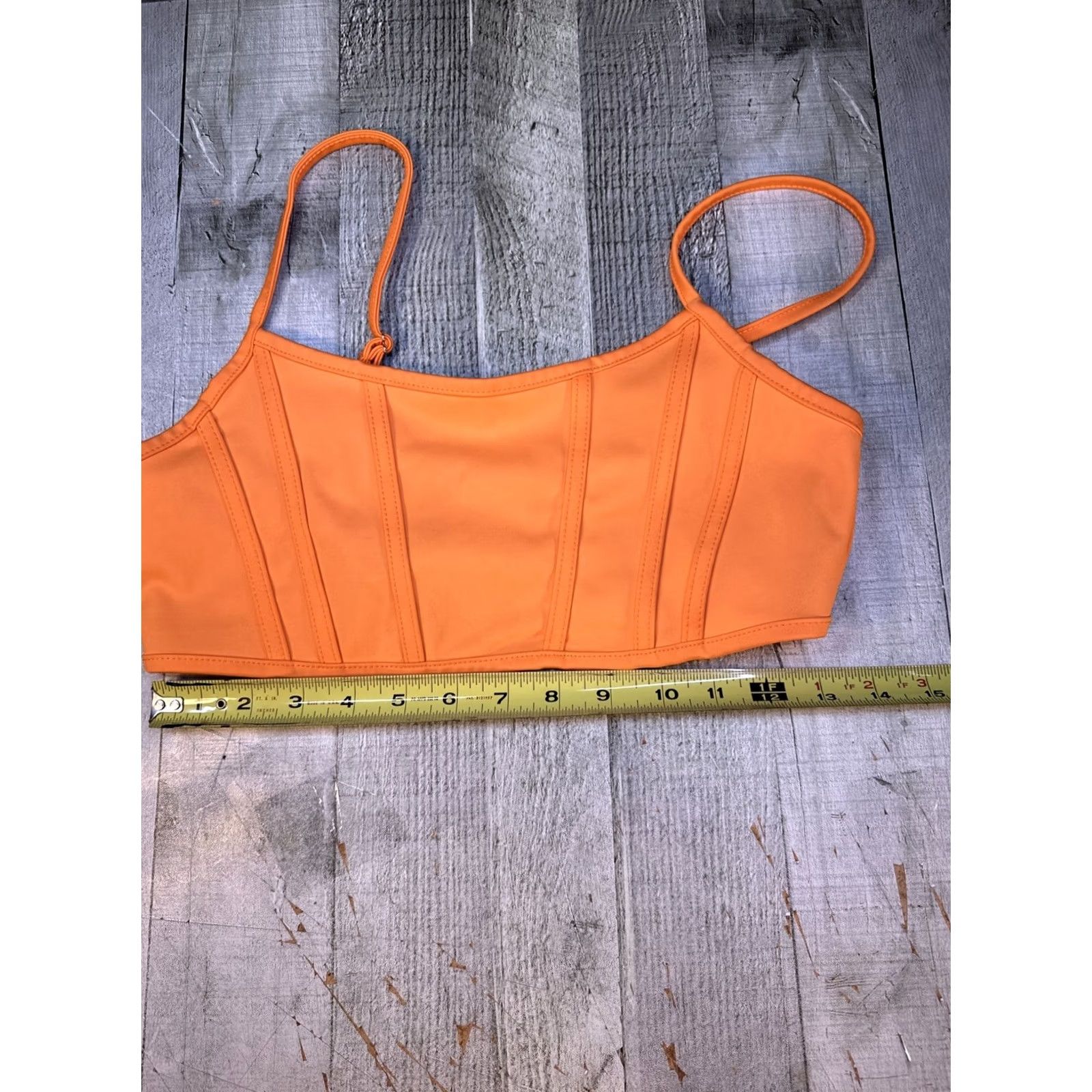Akira VINTAGE? Akira Orange Women Crop Top L Straps Tank Top Ladies L Orange CROPPED STRAP LUXE Women’s Tank Top Size L / US 10 / IT 46 - 3 Thumbnail