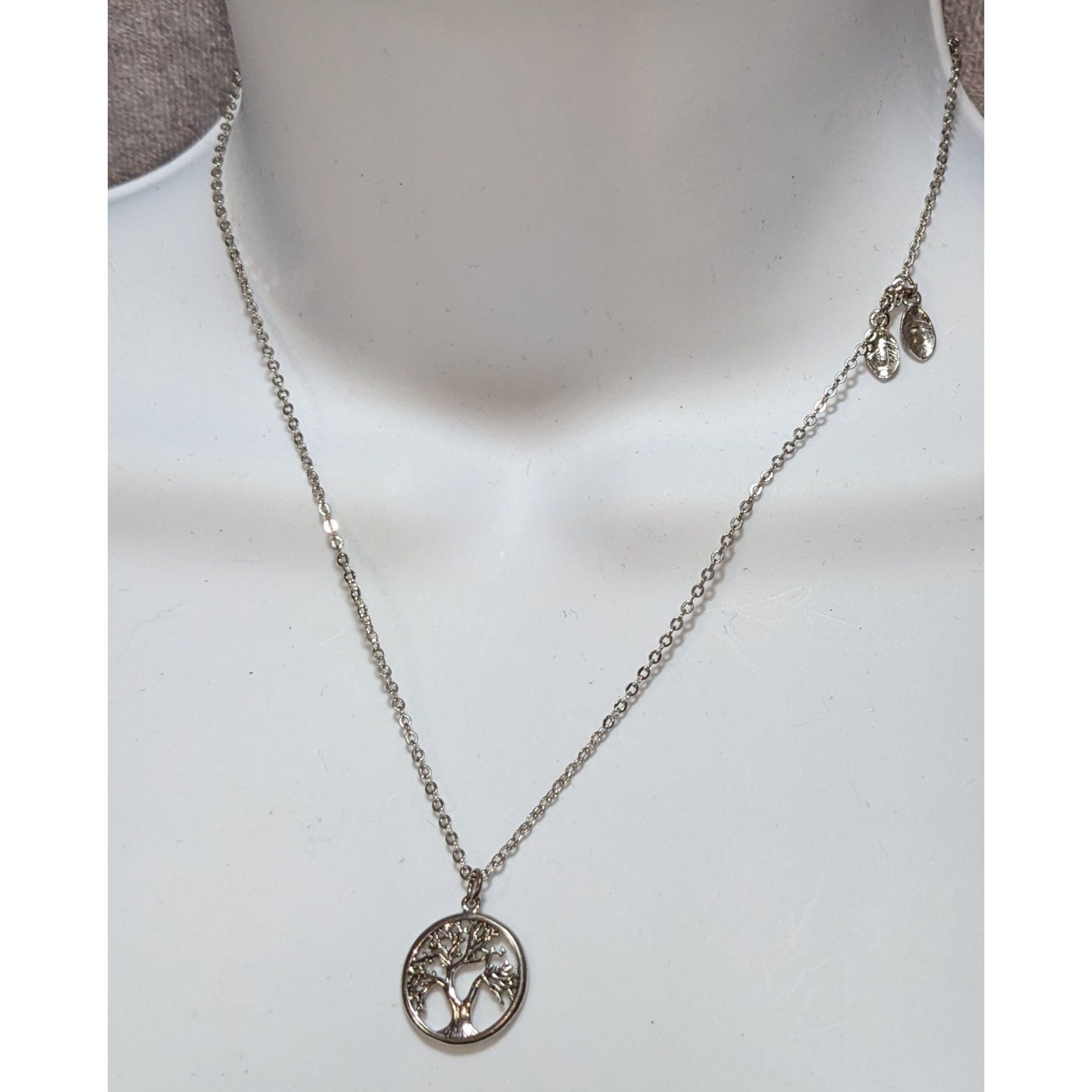 Other Tree Of Life Pendant Necklace With J And S Initial Leaf Char Size ONE SIZE - 5 Thumbnail