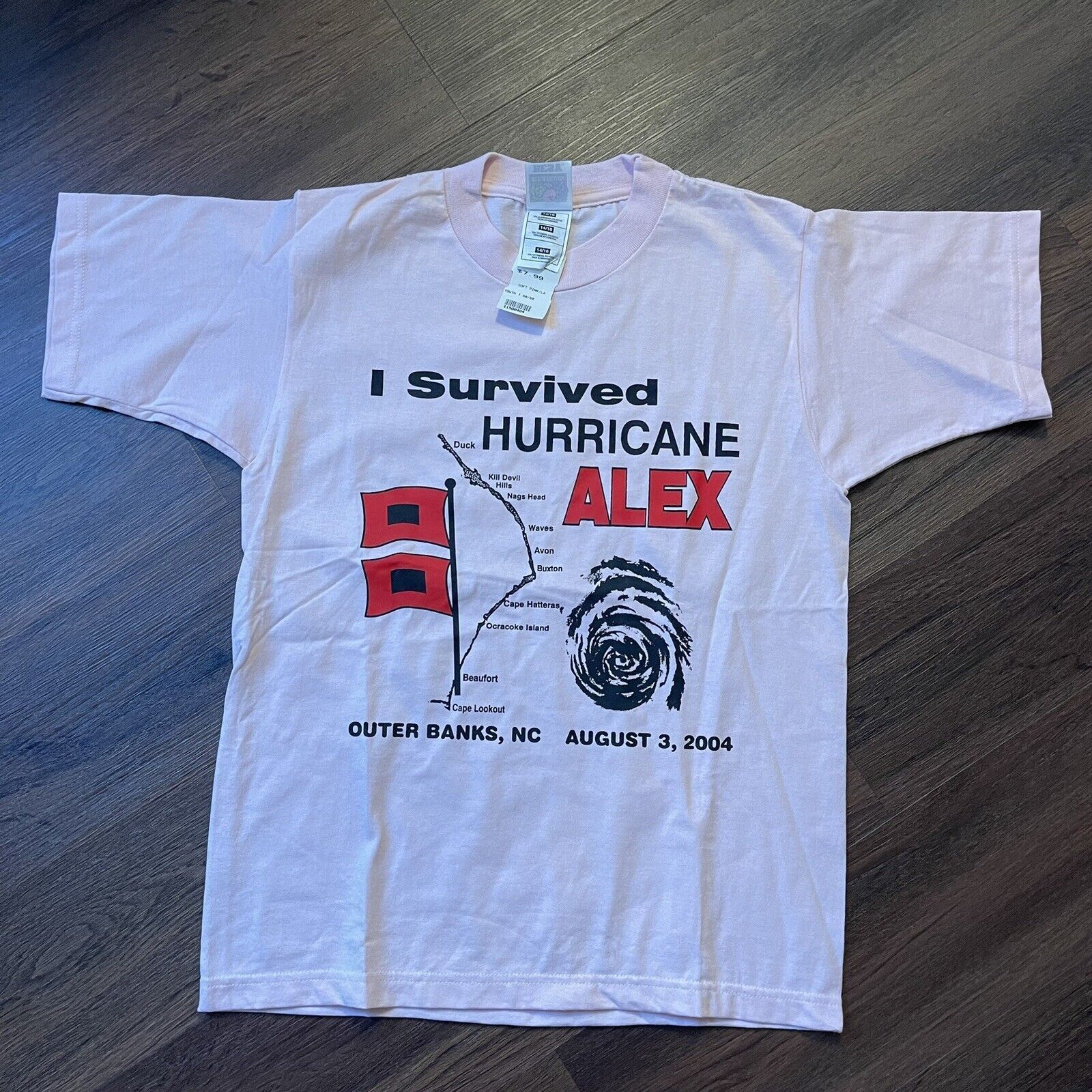 Fruit Of The Loom I Survived Hurricane Alex Vtg t-shirt Youth L never worn Size US L / EU 52-54 / 3 - 2 Thumbnail