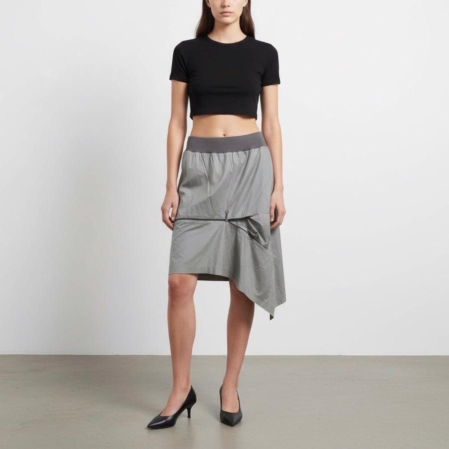Cop Copine The Cop Copine Neutral Zipped Asymmetrical Skirt Size 27" / US 4 / IT 40 - 1 Thumbnail
