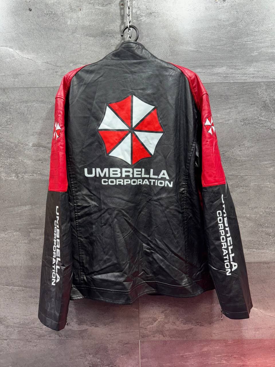Other Faux Leather Resident Print Motorcycle Bomber Racing Jacket Size US XL / EU 56 / 4 - 2 Thumbnail