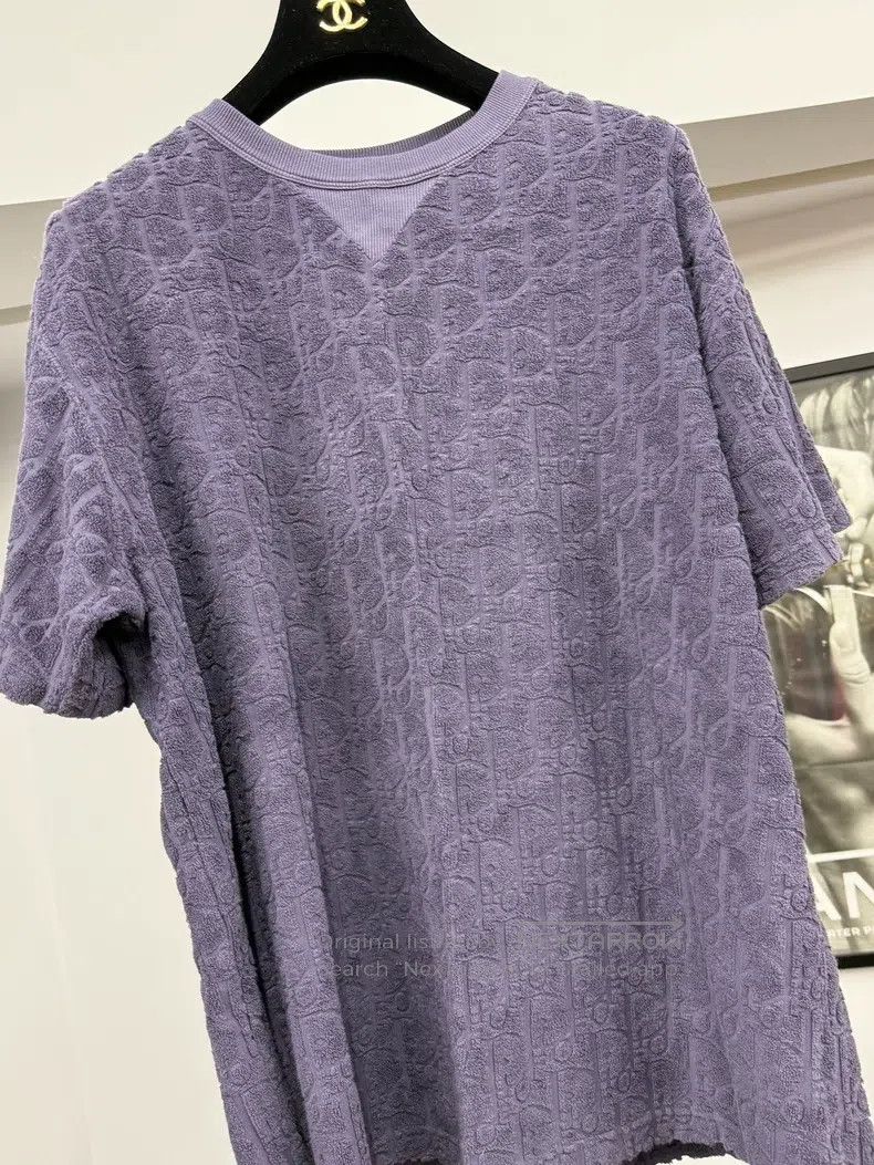 Dior Dior Purple dark pattern old flower towel material short-s Size US XL / EU 56 / 4 - 2 Thumbnail