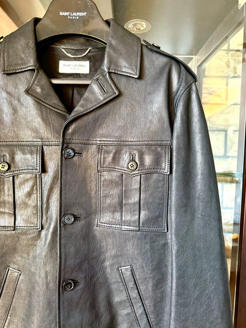 Yves Saint Laurent Saint Laurent 15ss Lambskin Hunting Coat Quinn jacket 2502- Size US M / EU 48-50 / 2 - 2 Thumbnail