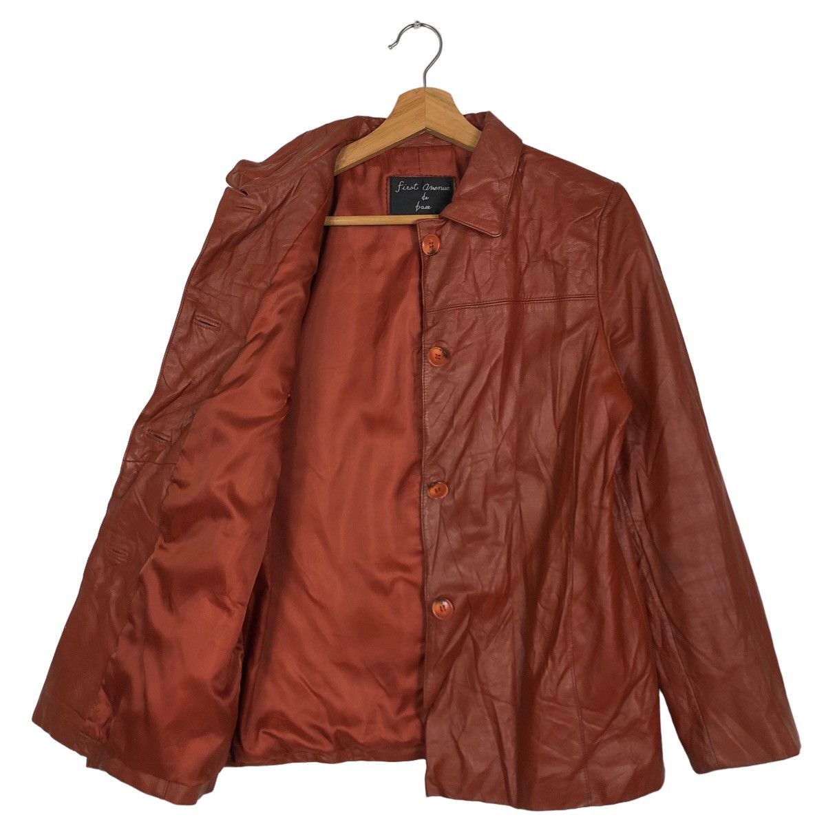 Japanese Brand 🔥VINTAGE LEATHER JACKET FIRST AVENUE DE POUR JAPAN MADE Size US L / EU 52-54 / 3 - 9 Thumbnail