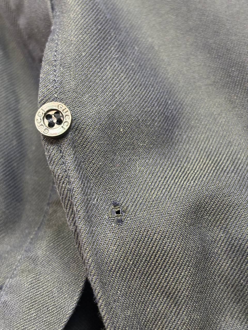 Gucci Gucci Black Cotton Shirt Size 41/16 Italy Long Cuffs Size US L / EU 52-54 / 3 - 12 Thumbnail