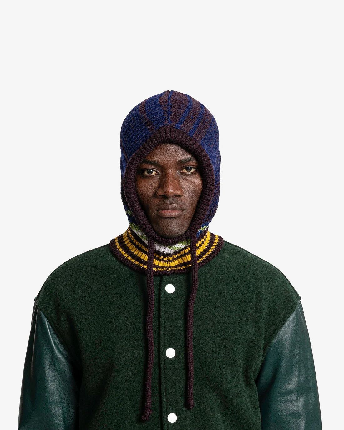 Marni o1mle0126 Size: S / Striped Ribbed Knit Balaclava Multicolor Size ONE SIZE - 2 Thumbnail