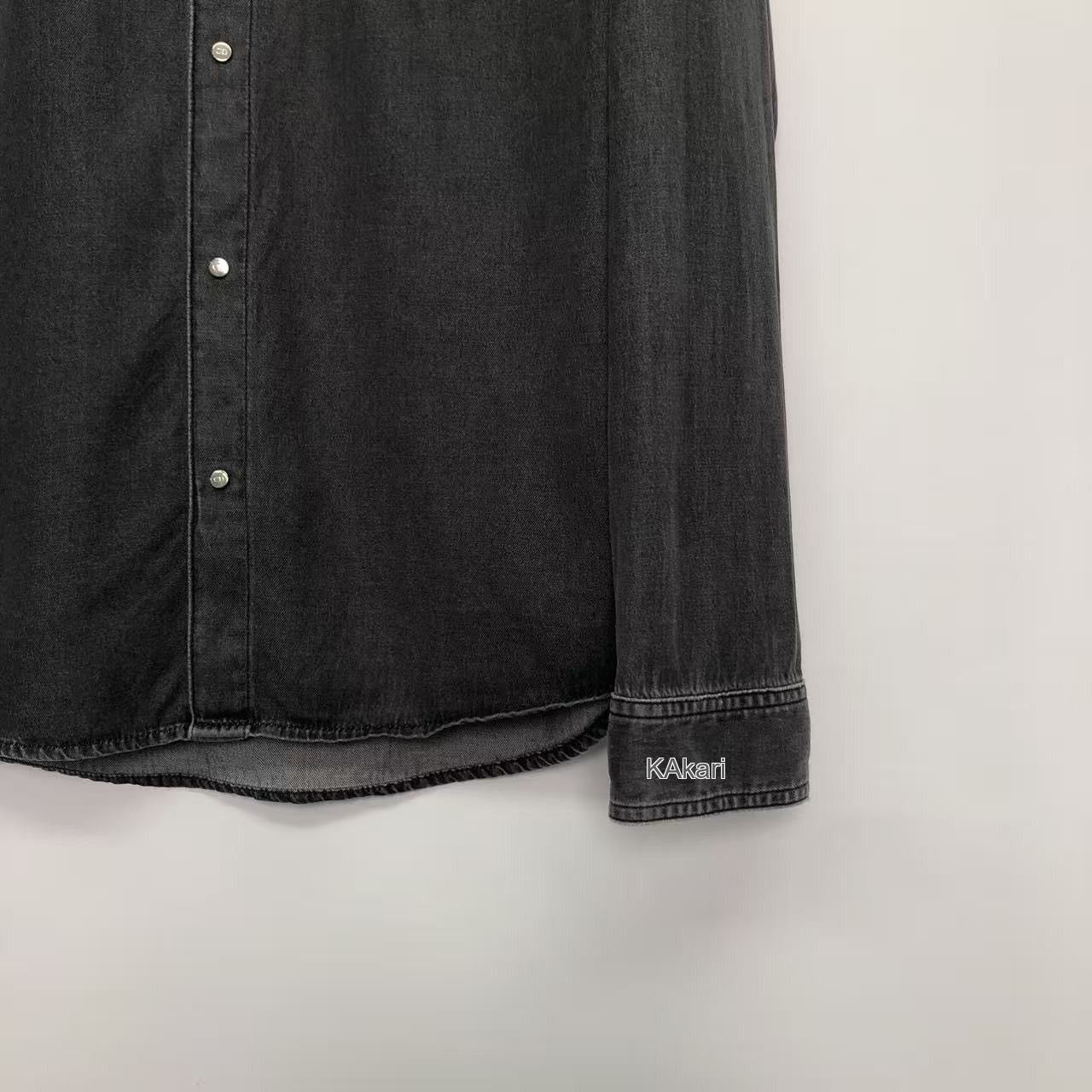 Dior Gray Long Sleeve Button-Up Shirt Size US XXS / EU 40 - 4 Thumbnail
