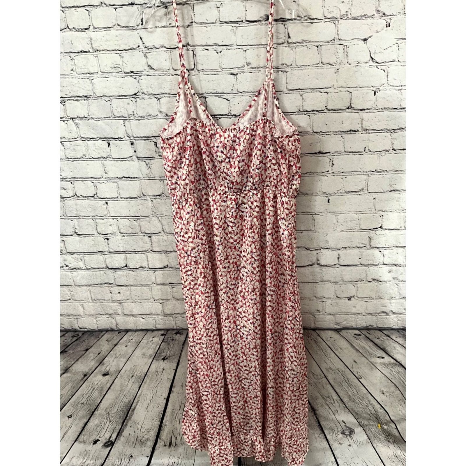 Vintage HEIMISH USA Maxi Dress 1X Pink Floral V-Neck Short Sleeve Pullover Casual Womens Maxi Dress Size XL / US 12-14 / IT 48-50 - 2 Thumbnail
