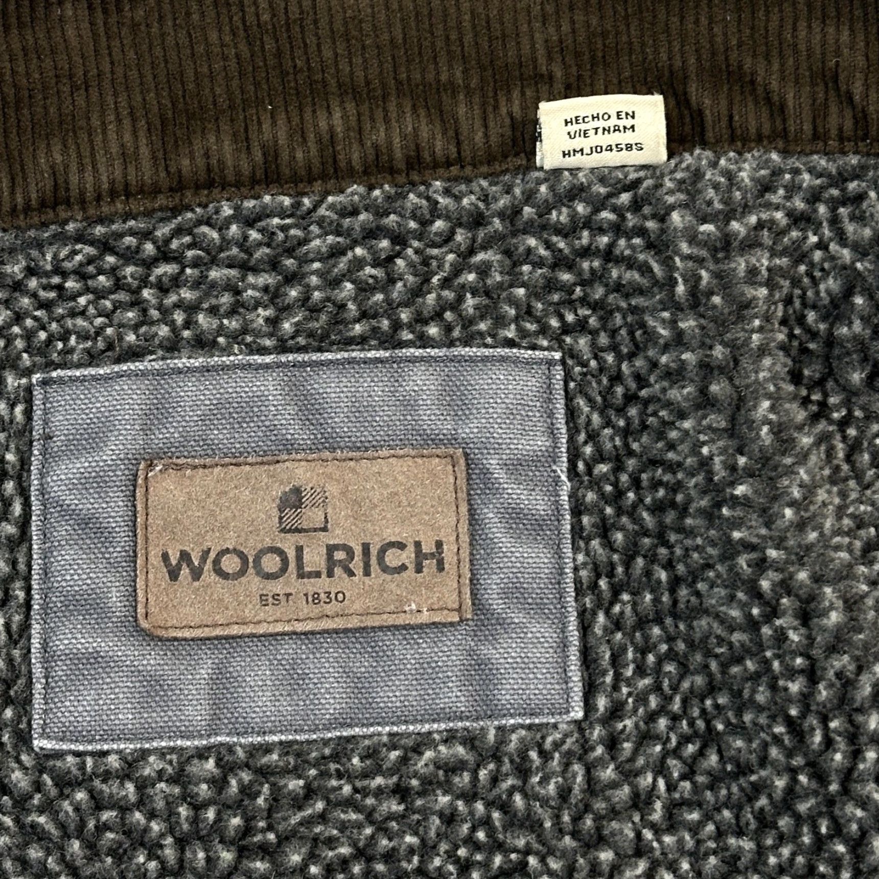 Vintage Woolrich Jacket Mens XL Gray Canvas Sherpa Lined Workwear Corduroy Collar Jacket Size US XL / EU 56 / 4 - 7 Thumbnail