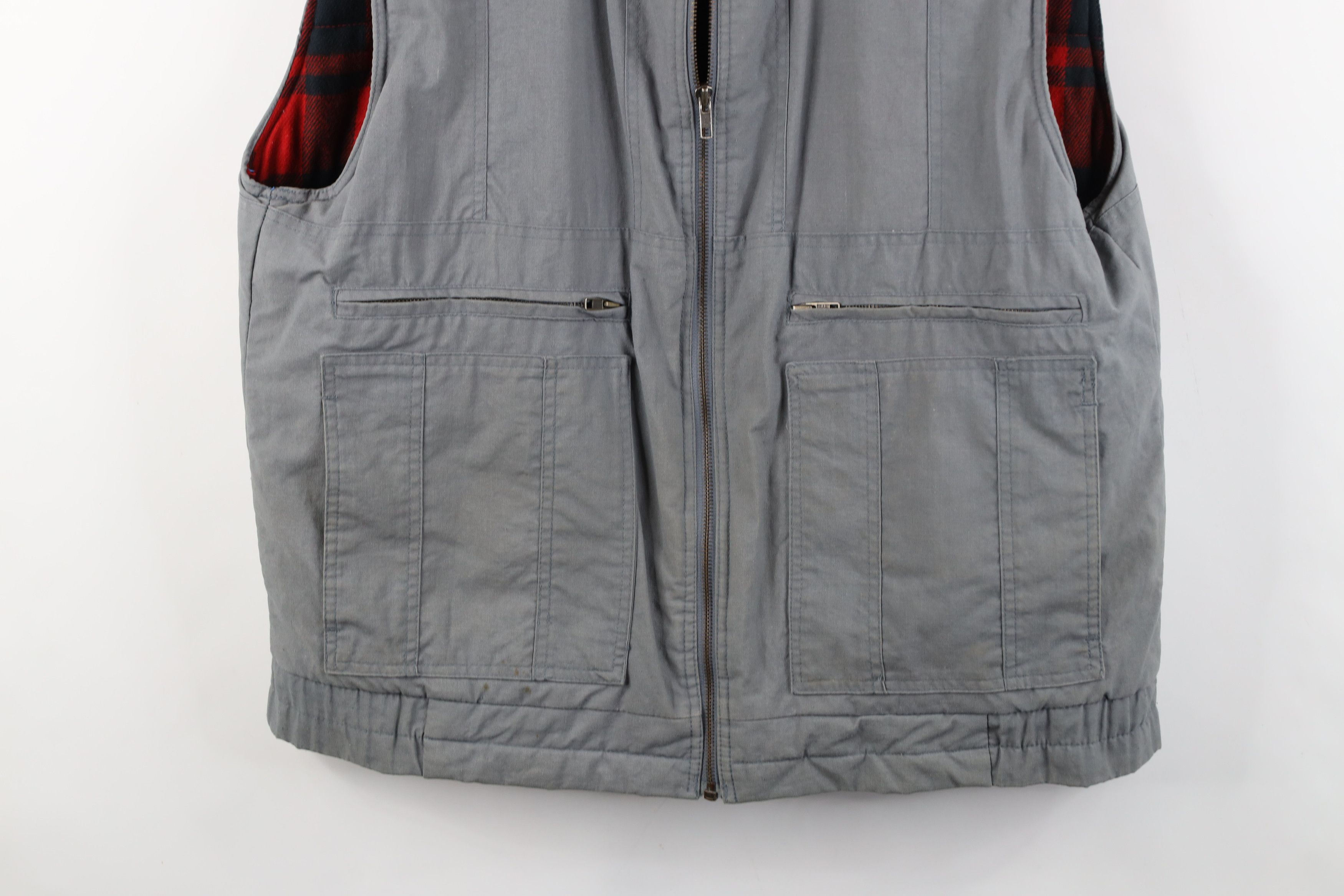 Vintage Vintage 90s Streetwear Stonewash Lined Puffer Vest Jacket Size US XL / EU 56 / 4 - 3 Thumbnail