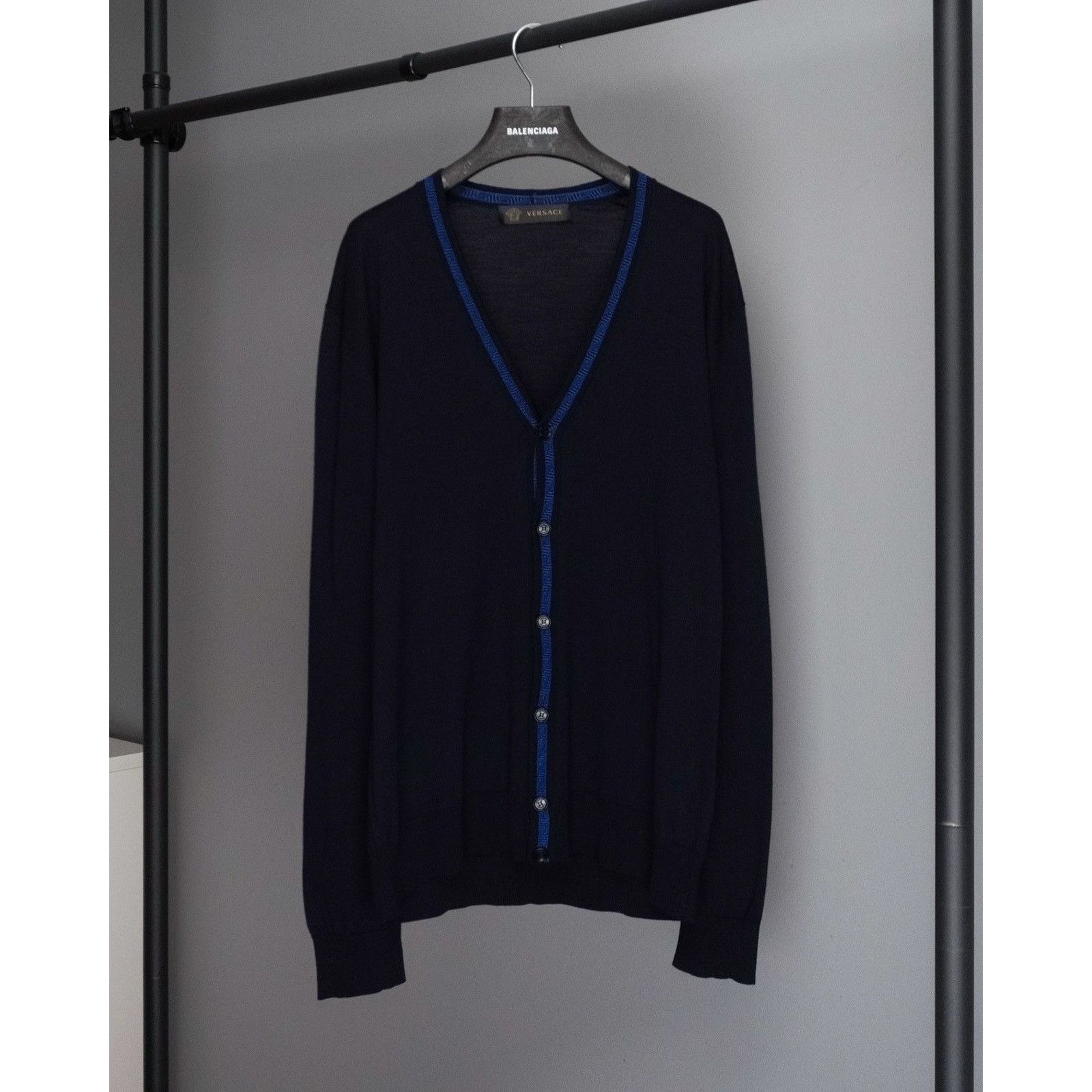 Versace Gianni versace medusa greca blue print cardigan sweater Size US M / EU 48-50 / 2 - 1 Thumbnail