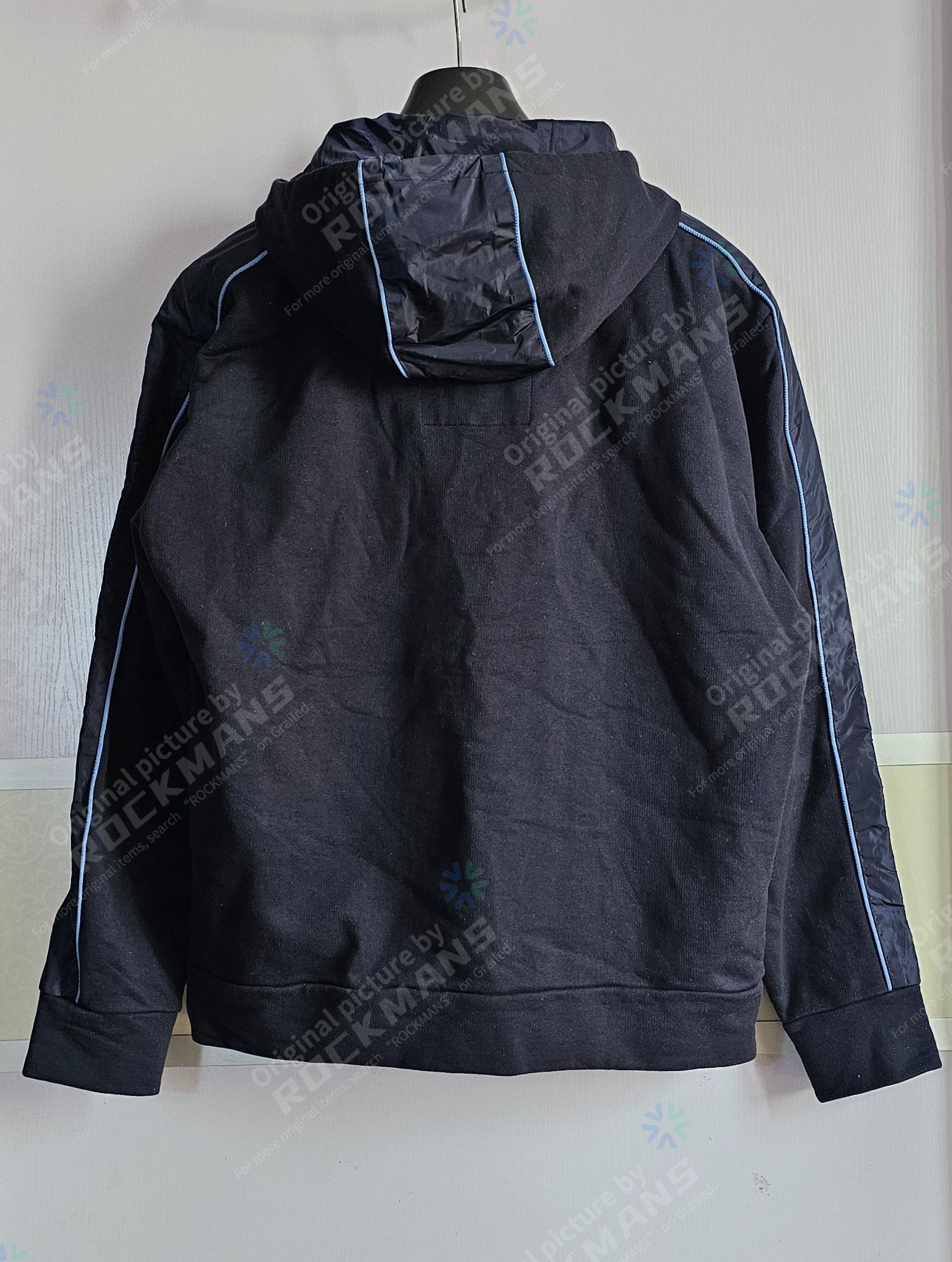 Prada Prada Milano Rubber Triangle Nylon Piped Panel Hoodie Size L Size US L / EU 52-54 / 3 - 3 Thumbnail