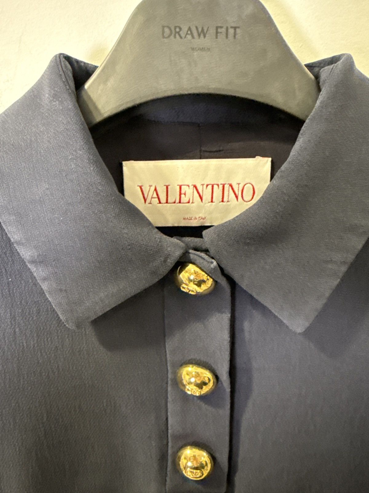 Valentino Valentino Short Sleeve Dress / Polo Style – Navy Size ONE SIZE - 2 Thumbnail
