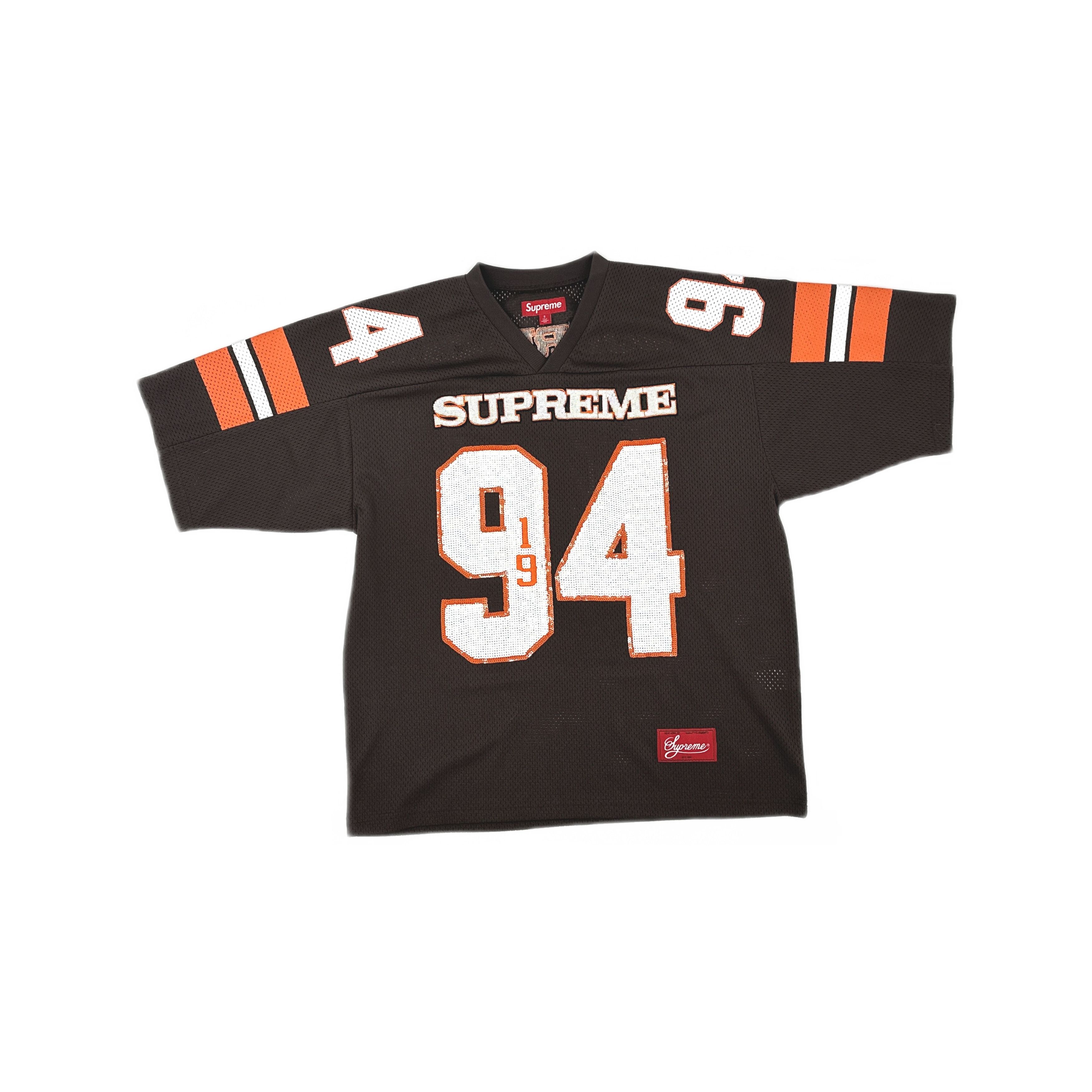 Supreme Supreme Jacquard Rib Football Jersey Brown Large | Grailed