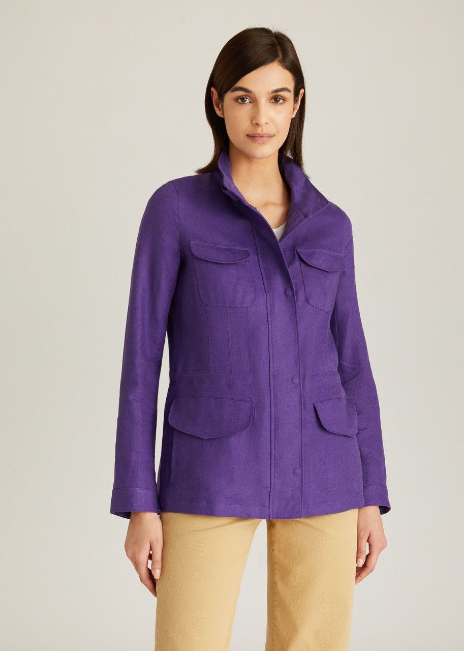 Loro Piana o1srvl11e0424 Jacket in Purple Size M / US 6-8 / IT 42-44 - 2 Thumbnail