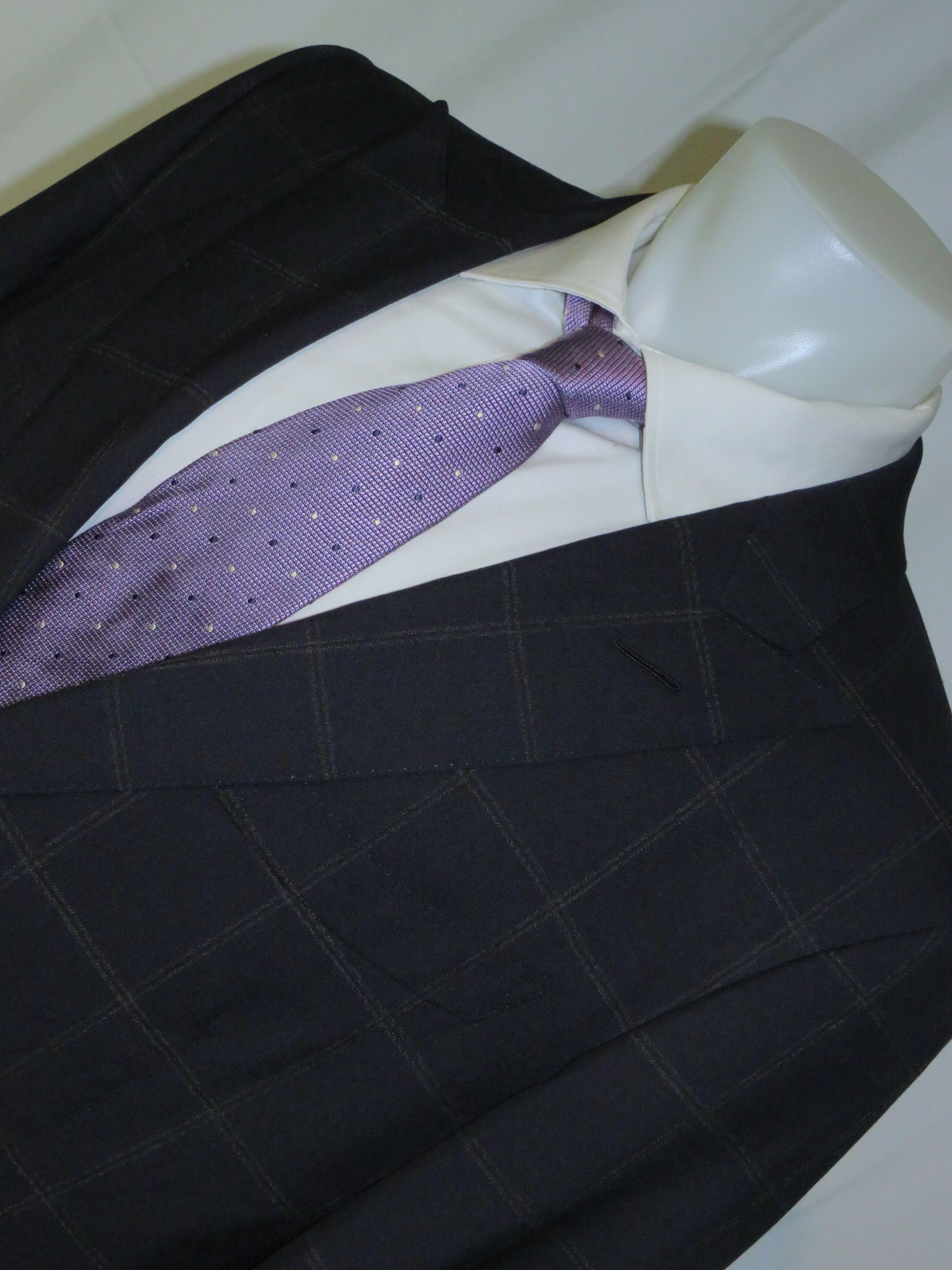 Tom Ford O'Connor Current Navy Windowpane Two Button Suit 46R Size 46R - 6 Thumbnail
