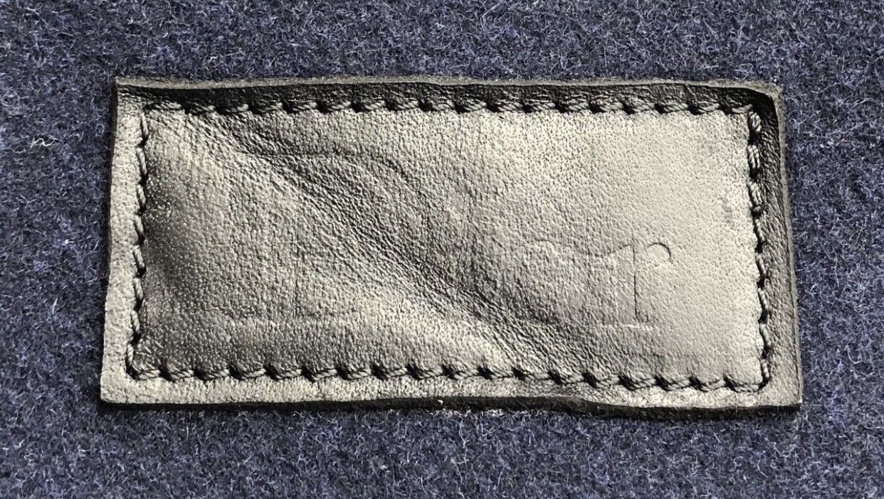 Christian Dior Monsieur Authentic Christian Dior Navy BL Wool & BK Leather Clutch Size ONE SIZE - 10 Thumbnail