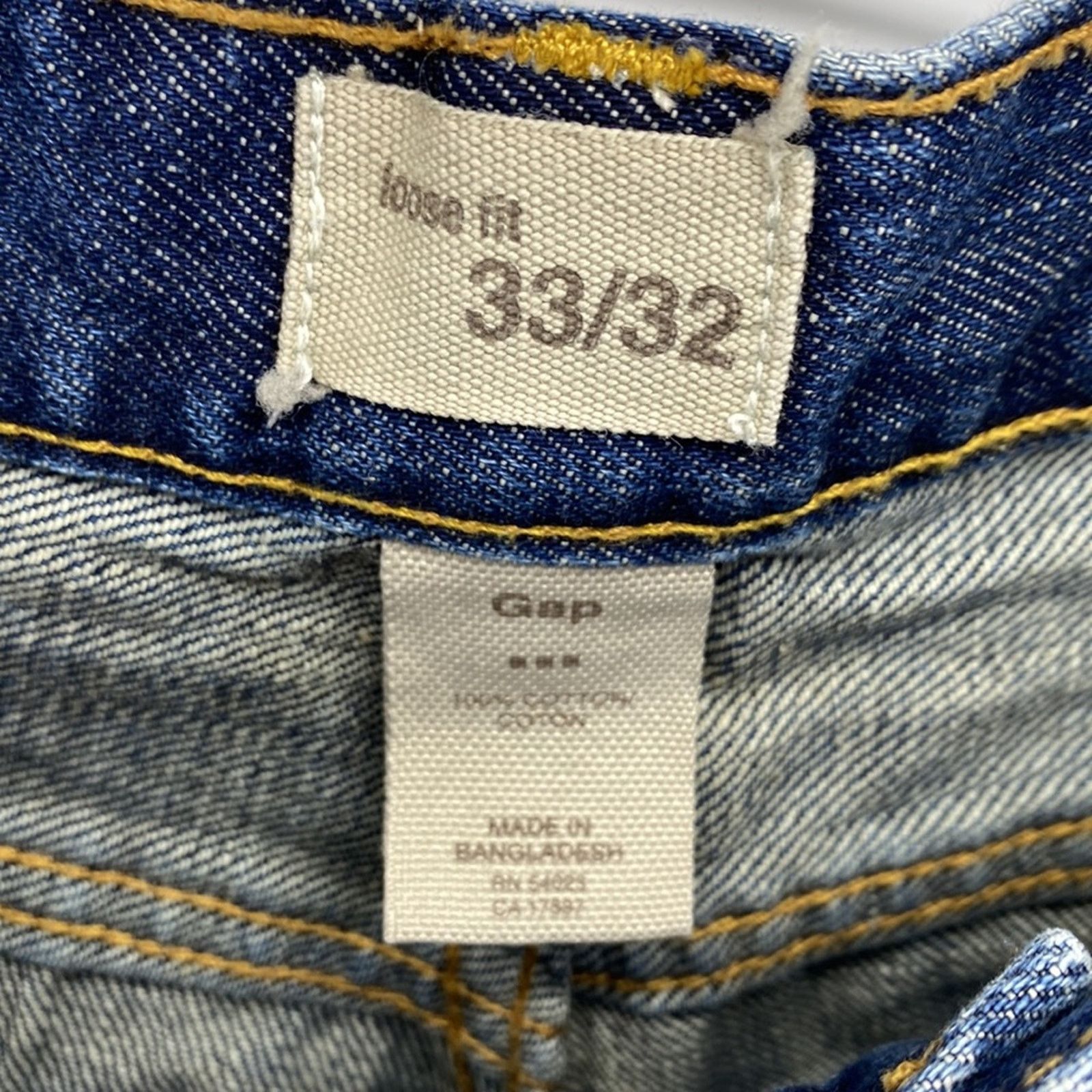 Gap Gap loose fit 33x32 casual basic office everyday jeans Size US 33 - 4 Thumbnail