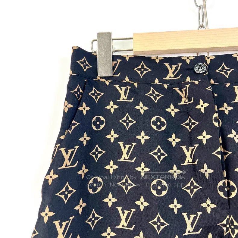 Louis Vuitton Louis Vuitton Black classic print LOGO full print twill si Size US 36 / EU 52 - 4 Thumbnail