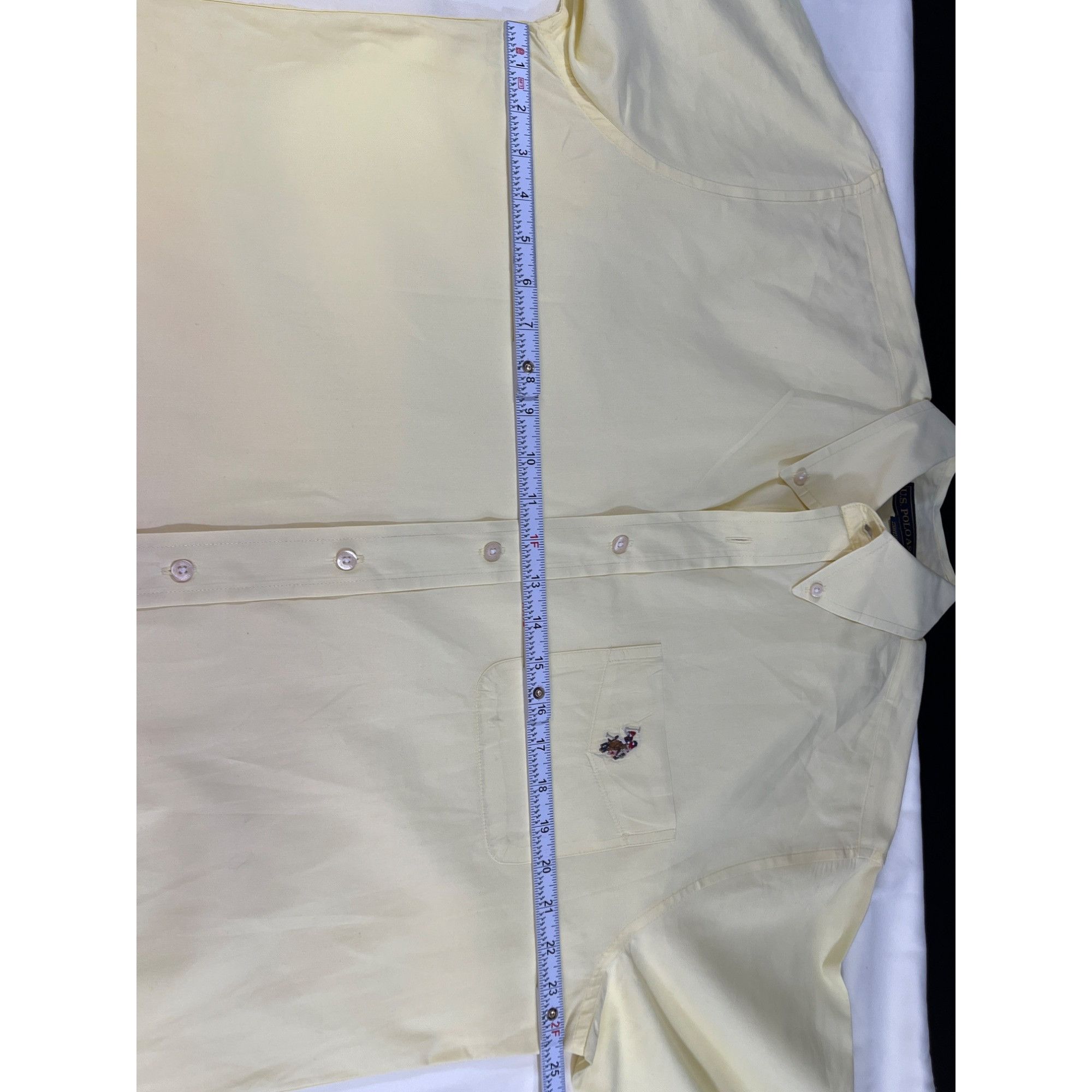 U.S. Polo Assn. US Polo Assn Mens yellow Short Sleeve Button Up Shirt size L Size US L / EU 52-54 / 3 - 5 Thumbnail