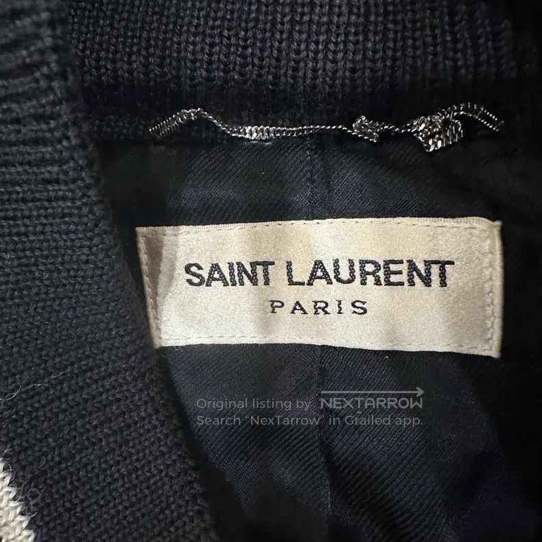 Saint Laurent Paris Saint Laurent Paris Striped baseball collar fitted single- Size US M / EU 48-50 / 2 - 3 Thumbnail