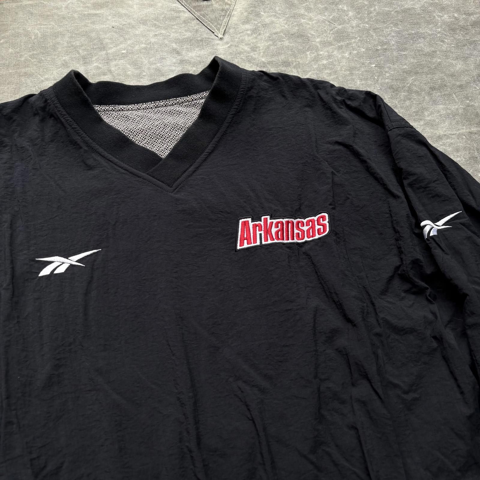 Reebok Vtg Arkansas Razorbacks Reversible Sweatshirt Windbreaker Size US L / EU 52-54 / 3 - 6 Thumbnail