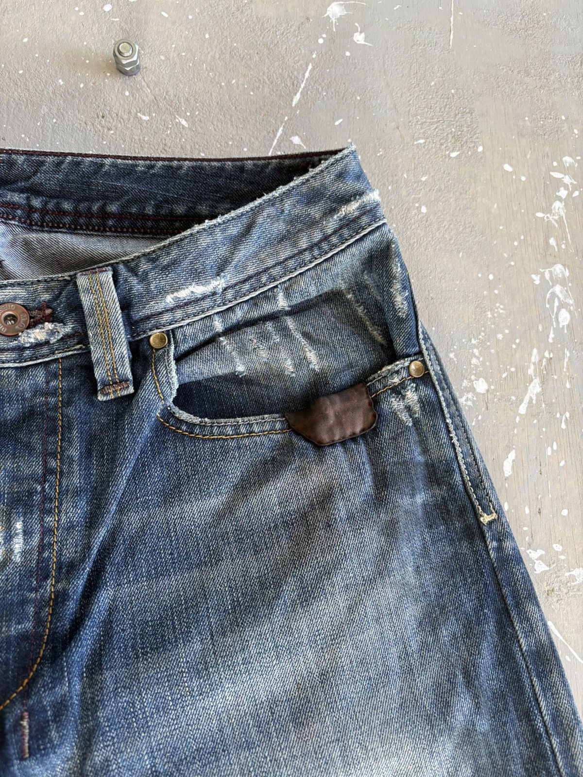 Diesel Vintage Distressed Diesel Acid Wash Denim Jeans Pants Size US 30 / EU 46 - 7 Thumbnail