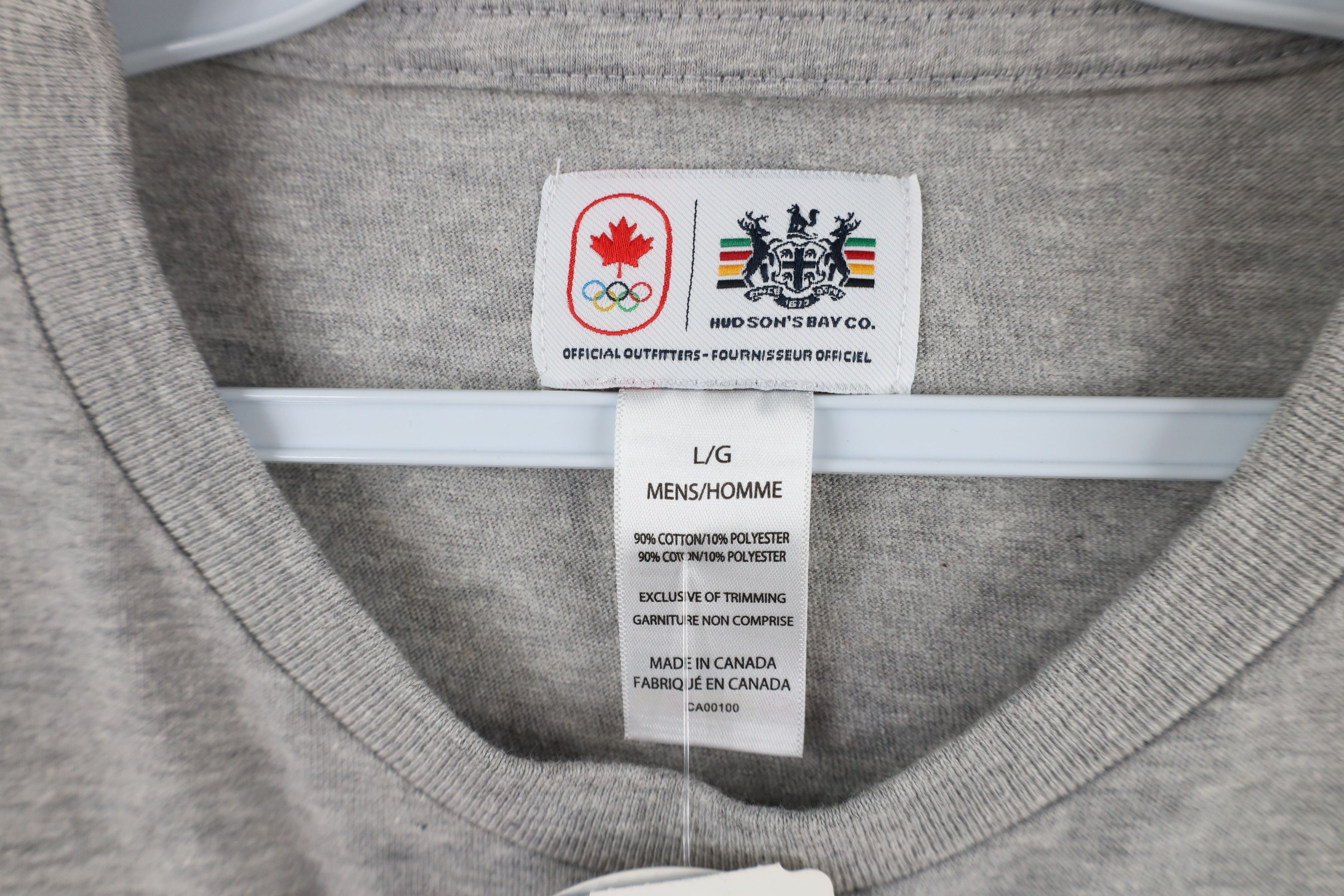 Vintage Deadstock Hudsons Bay Co 2012 Olympics Canada T-Shirt Gray Size US L / EU 52-54 / 3 - 6 Thumbnail