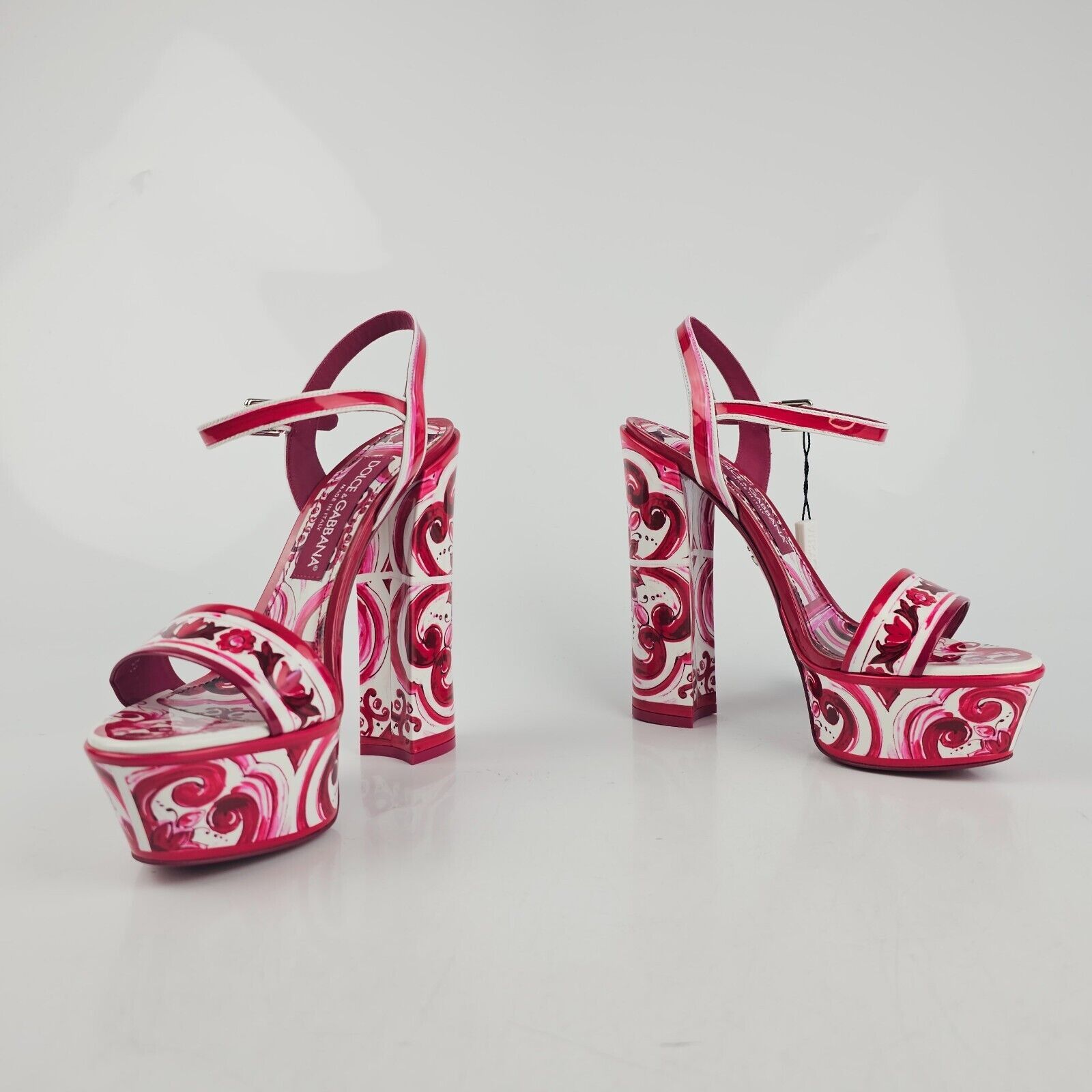 Dolce&Gabbana Keira Maiolica 105m Heeled Sandals New