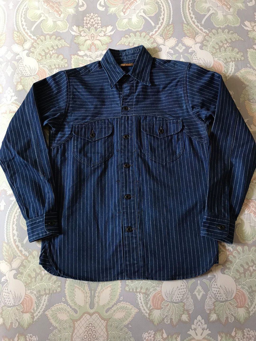 Rising Sun & Co. Rising Sun Indigo Wabash Stripe Work Shirt Size US XS / EU 42 / 0 - 1 Thumbnail