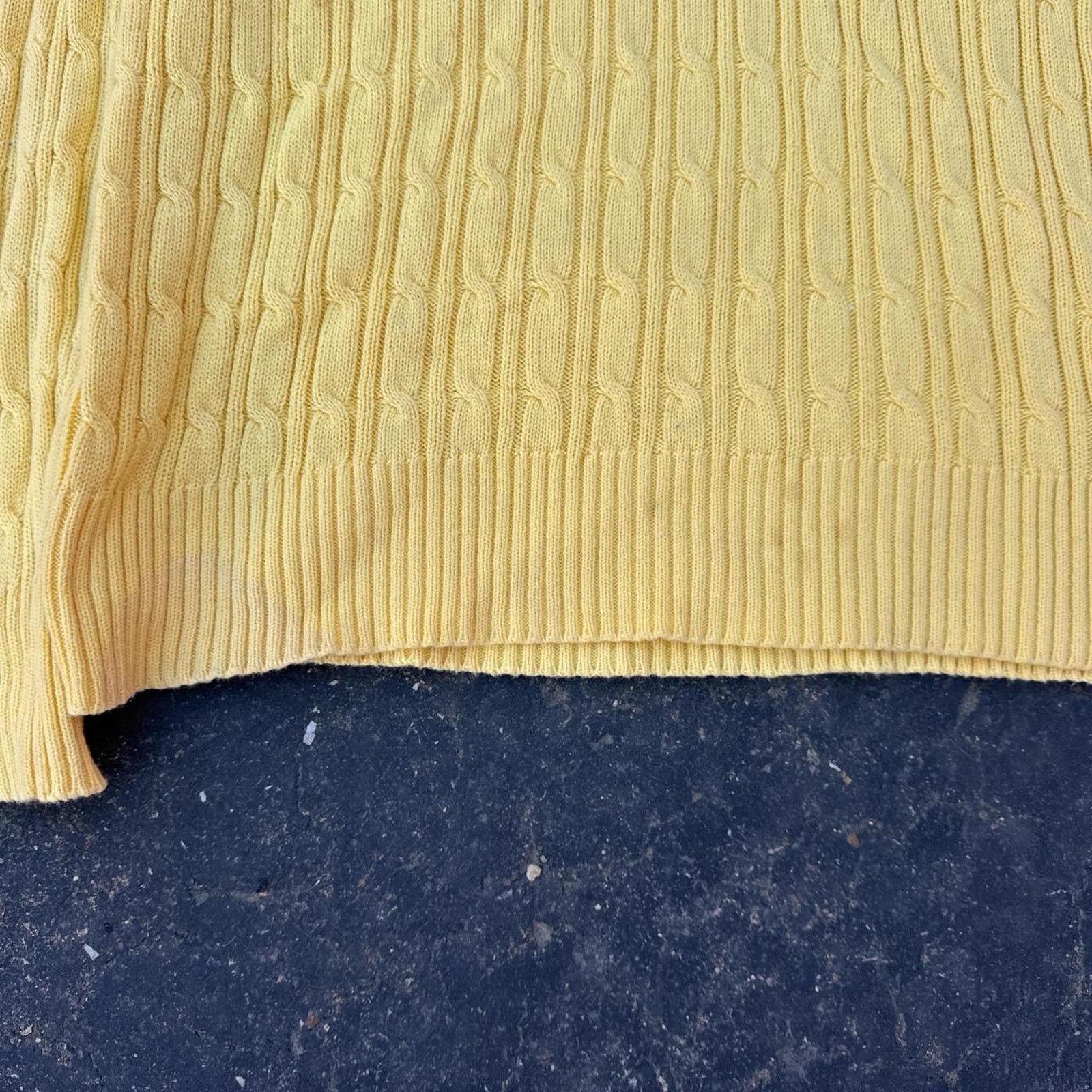 Liz Claiborne Vintage 90s Liz Claiborne Cable Knit Yellow Sweater Size XL Size XL / US 12-14 / IT 48-50 - 3 Thumbnail