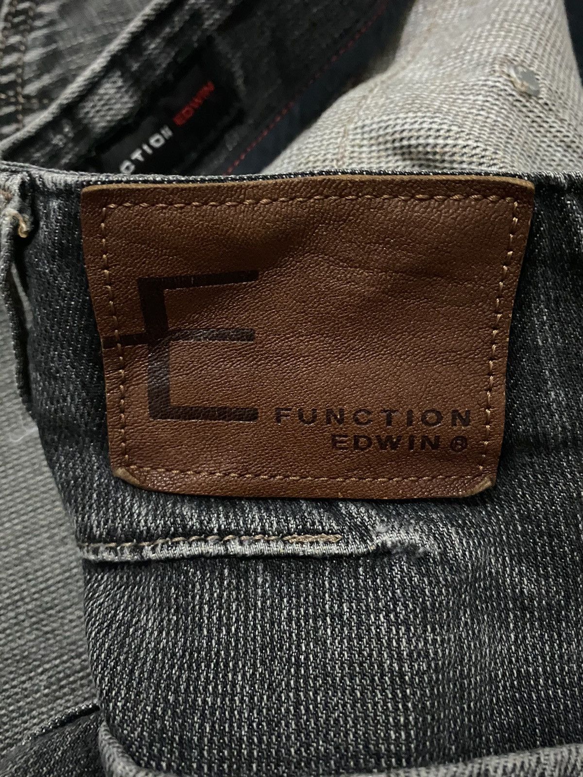 Edwin × Japanese Brand × Le Grande Bleu (L.G.B.) Vintage Edwin E Function Black Faded Curved Leg Jeans Pants Size US 31 - 21 Thumbnail