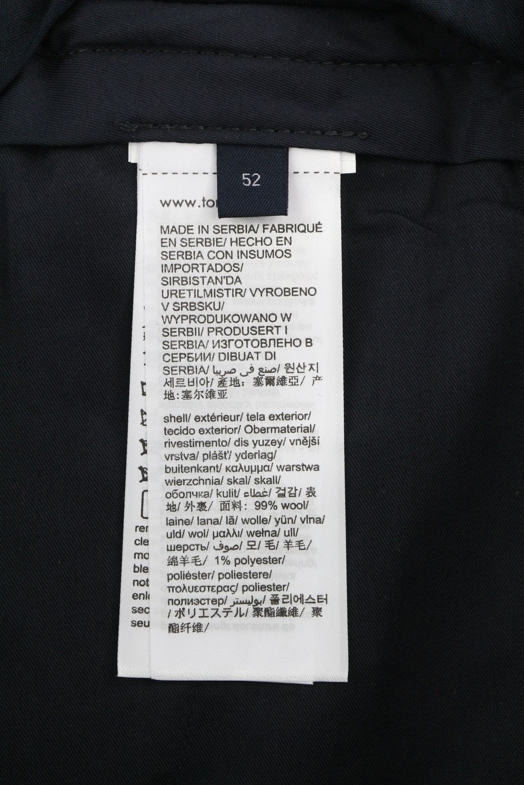 Tommy Hilfiger WAVE PINSTRIPE W35 Blue Wool Blend Pleated Leg Pants 85345 Size US 35 - 12 Thumbnail