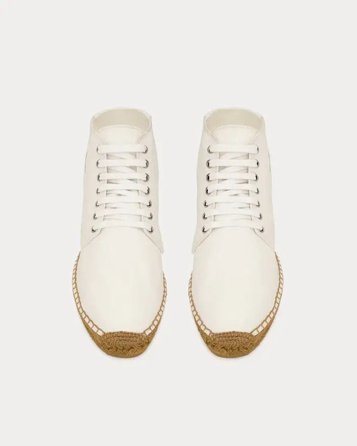 Saint Laurent Paris o1la1rc1a0226 737675 Damon High Top Espadrilles Canvas Size US 11.5 / EU 44-45 - 3 Thumbnail