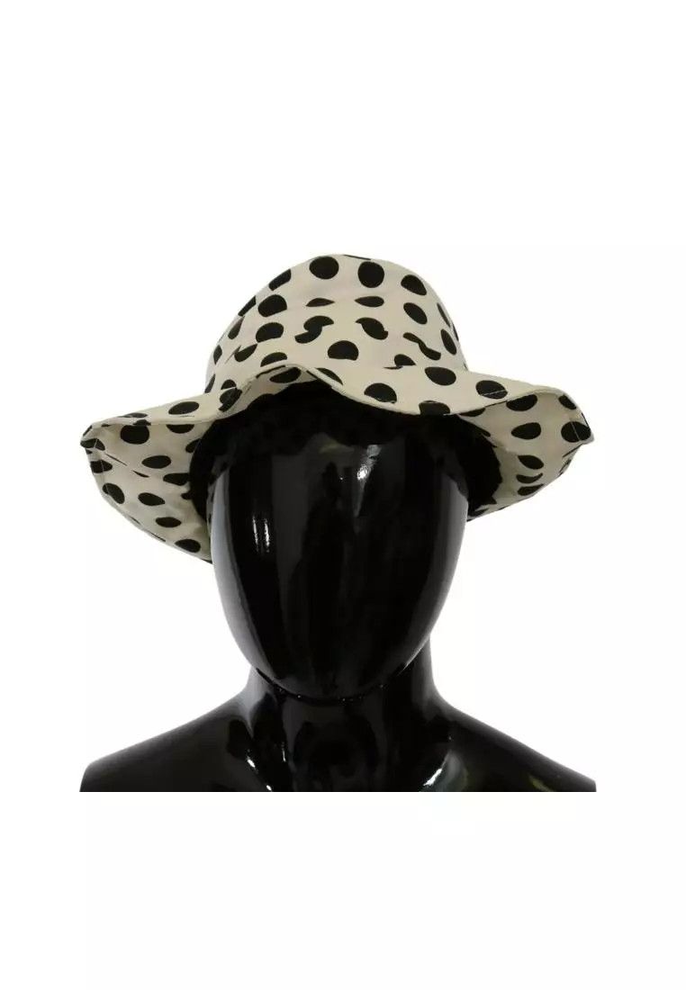 Dolce & Gabbana o1y0825 Size : 7 1/8 / Hat / Cap in Off-White/Black Size ONE SIZE - 2 Thumbnail