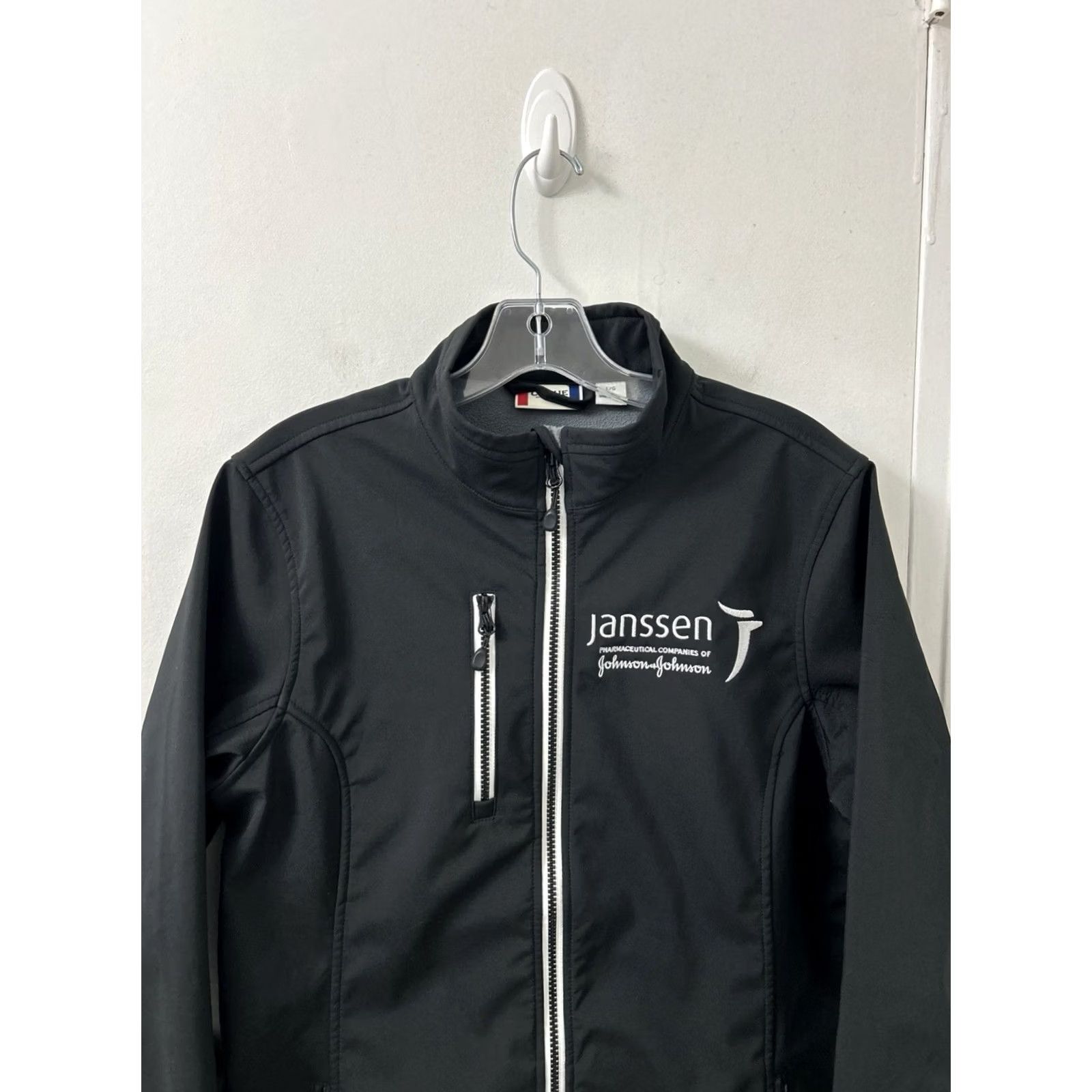 Vintage Clique Jacket Womens L Black Softshell Fleece Lined Size L / US 10 / IT 46 - 2 Thumbnail