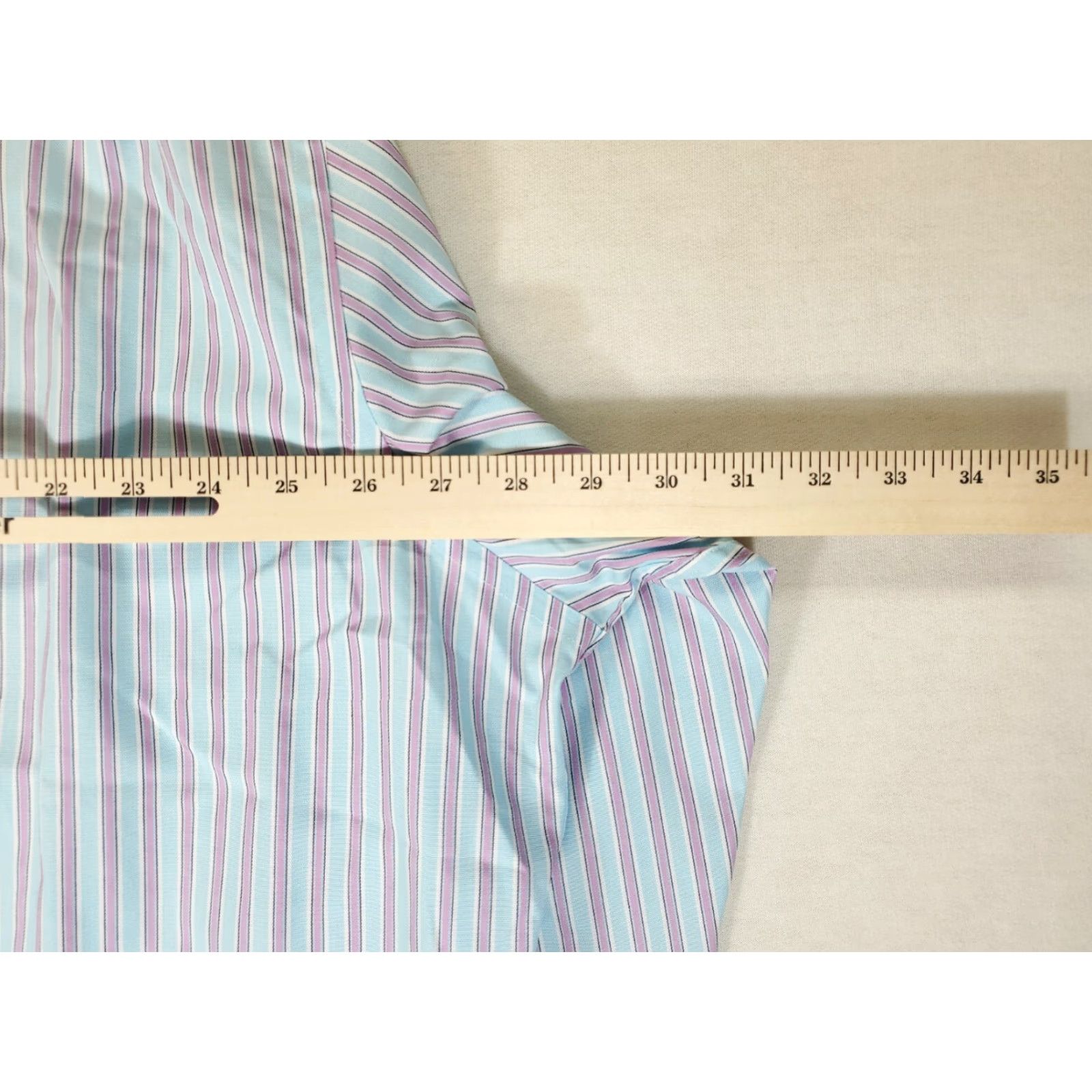 Ralph Lauren Lauren Ralph Lauren Button-Down Dress Shirt Mens 18 Multicolor Striped Long Sleeve 34/35 Regular Shirt Size 48R - 6 Thumbnail