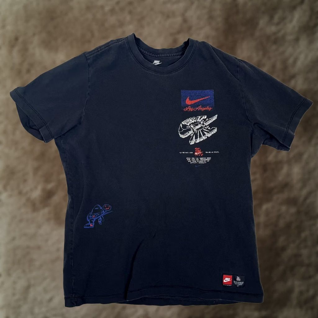 Nike Nike Los Angeles Just Do It T-Shirt Mens L Black Shoe Dog Graffiti Shirt Size US L / EU 52-54 / 3 - 1 Thumbnail