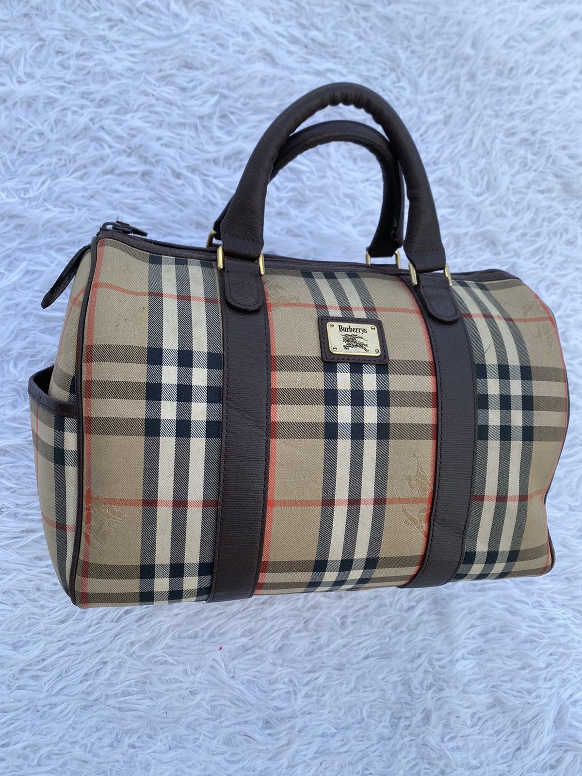 Rare Vintage 90s Burberry Nova Check Speedy Hand Bag