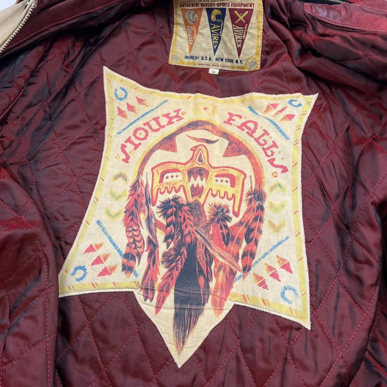Avirex Vintage Avirex Sioux Football Team Dakota Leather Jacket - M Size US M / EU 48-50 / 2 - 5 Thumbnail