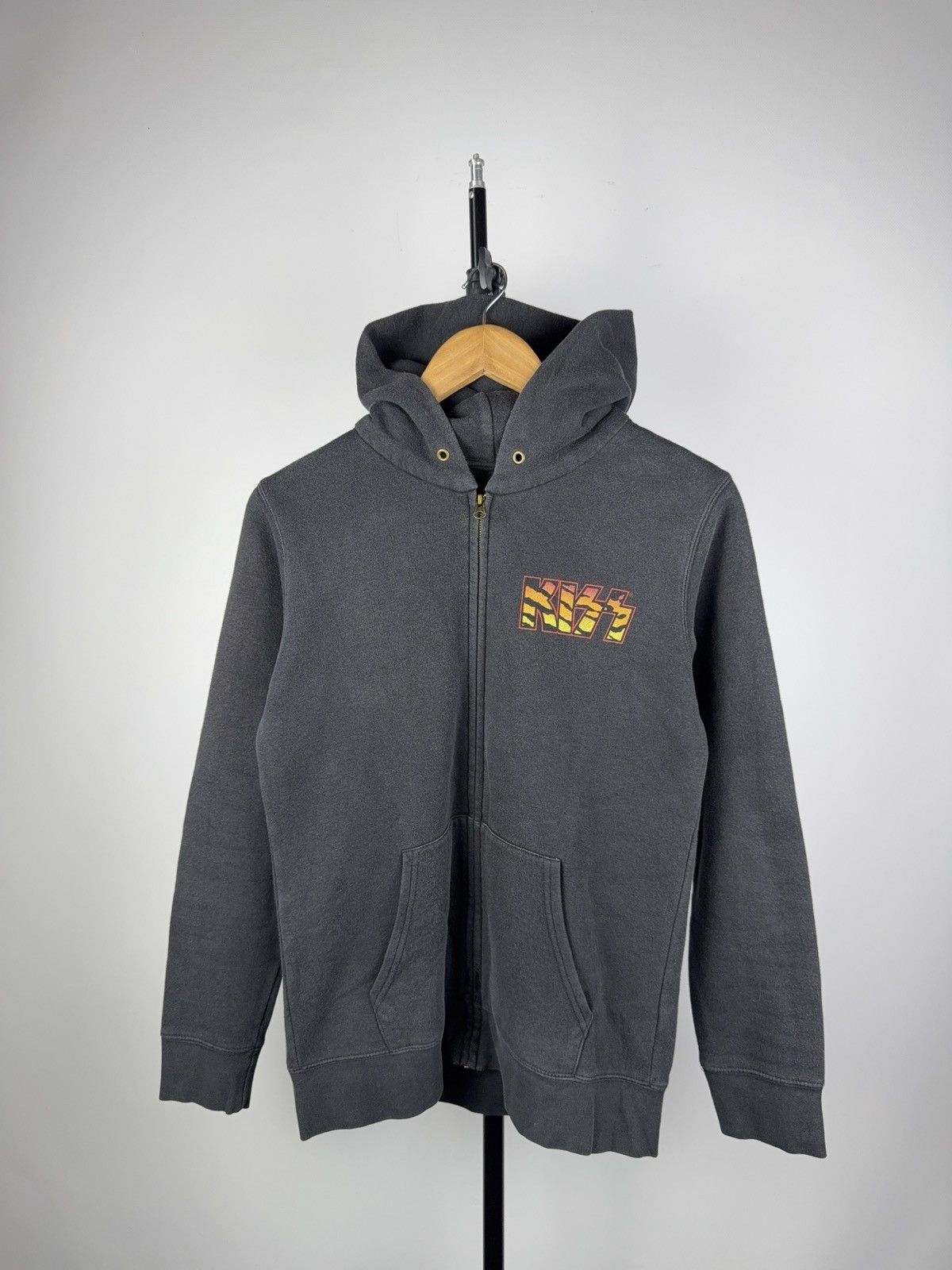 KISS Vintage 00s KISS Big Logo Retro faded Full Zip Sweatshirt Size M / US 6-8 / IT 42-44 - 2 Thumbnail
