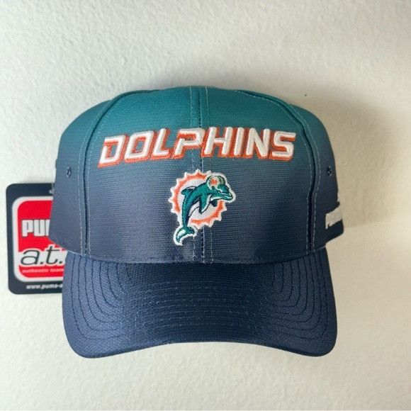 NFL NWT MIAMI DOLPHINS PUMA NFL VINTAGE GRADIENT BASEBALL CAP VE Size ONE SIZE - 1 Thumbnail