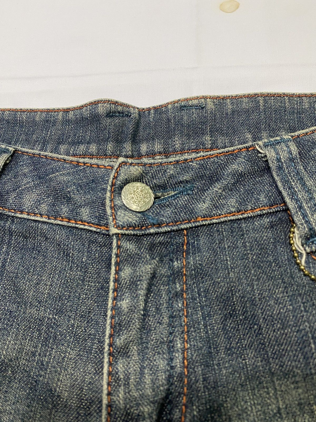 If Six Was Nine Japanese brand X tornado mart spiral style flare jeans Size US 31 - 12 Thumbnail
