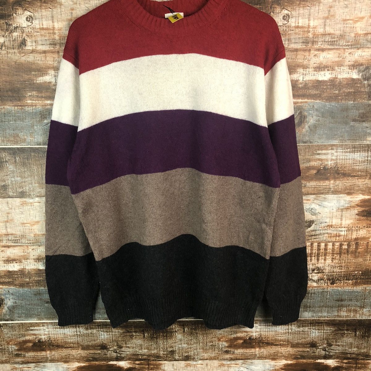 GU × OVER THE STRiPES GU Stripe Red Knitwear #A1903 Size US L / EU 52-54 / 3 - 3 Thumbnail